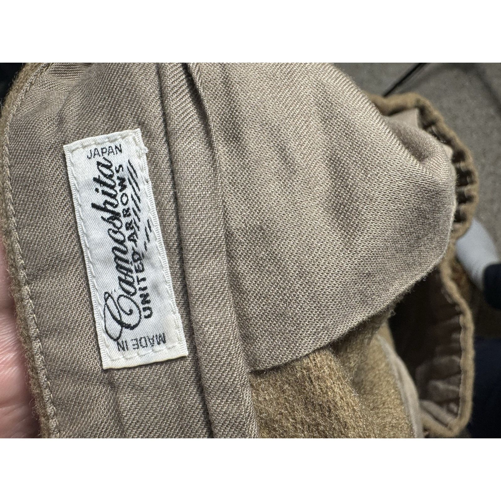 Camoshita Camoshita United Arrows Pleated Flannel Easy Trousers 34x29 Size 40R - 6 Thumbnail