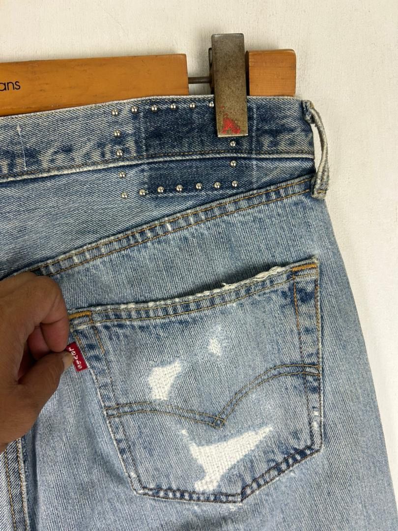 Levi's Vintage Clothing Vintage Distressed Levis 501 fly button / customade Size US 34 / EU 50 - 9 Thumbnail