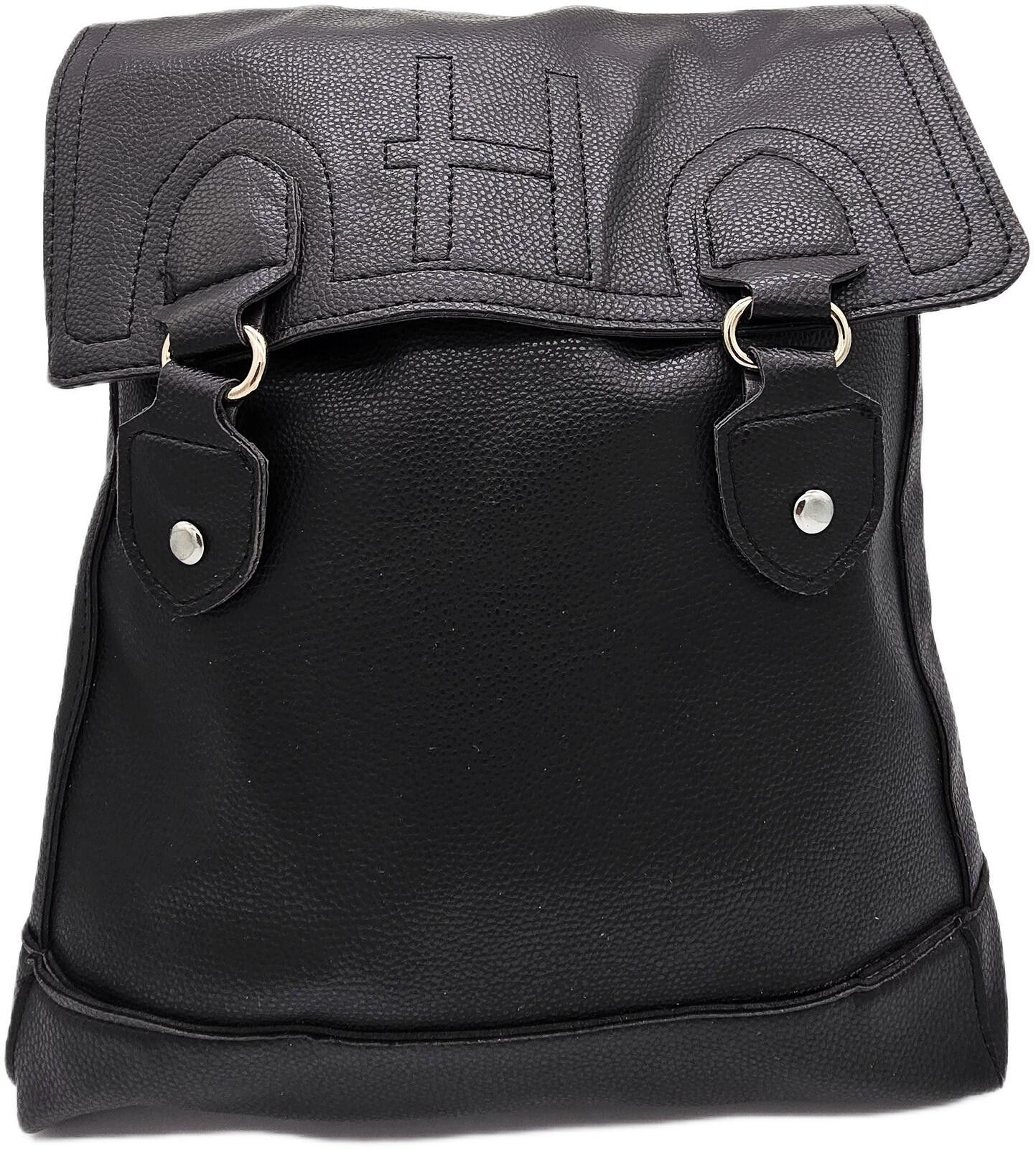 Other Black Faux Leather Backpack Size ONE SIZE - 1 Thumbnail