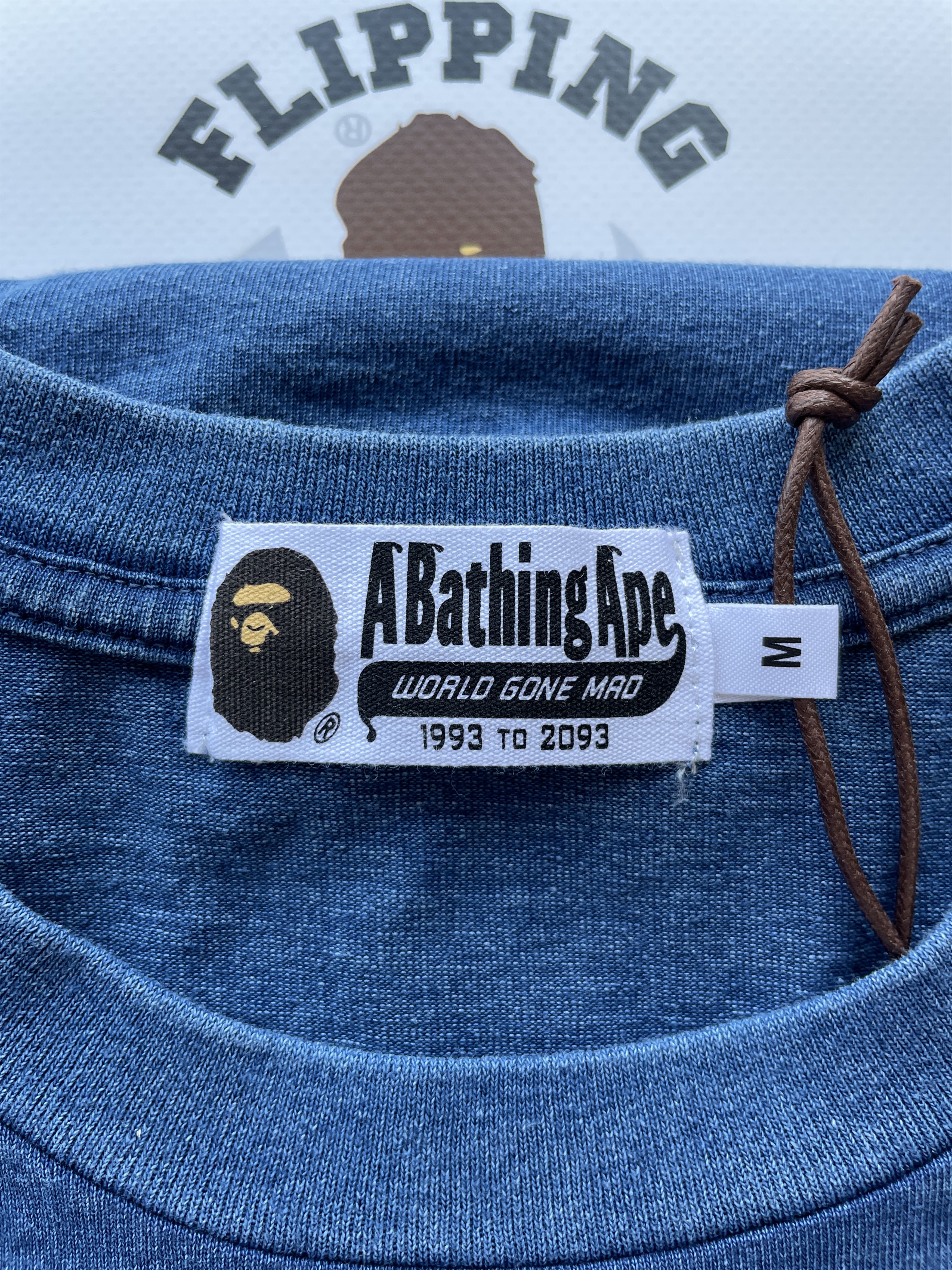 Bape BAPE APE HEAD INDIGO TEE Size US M / EU 48-50 / 2 - 6 Thumbnail