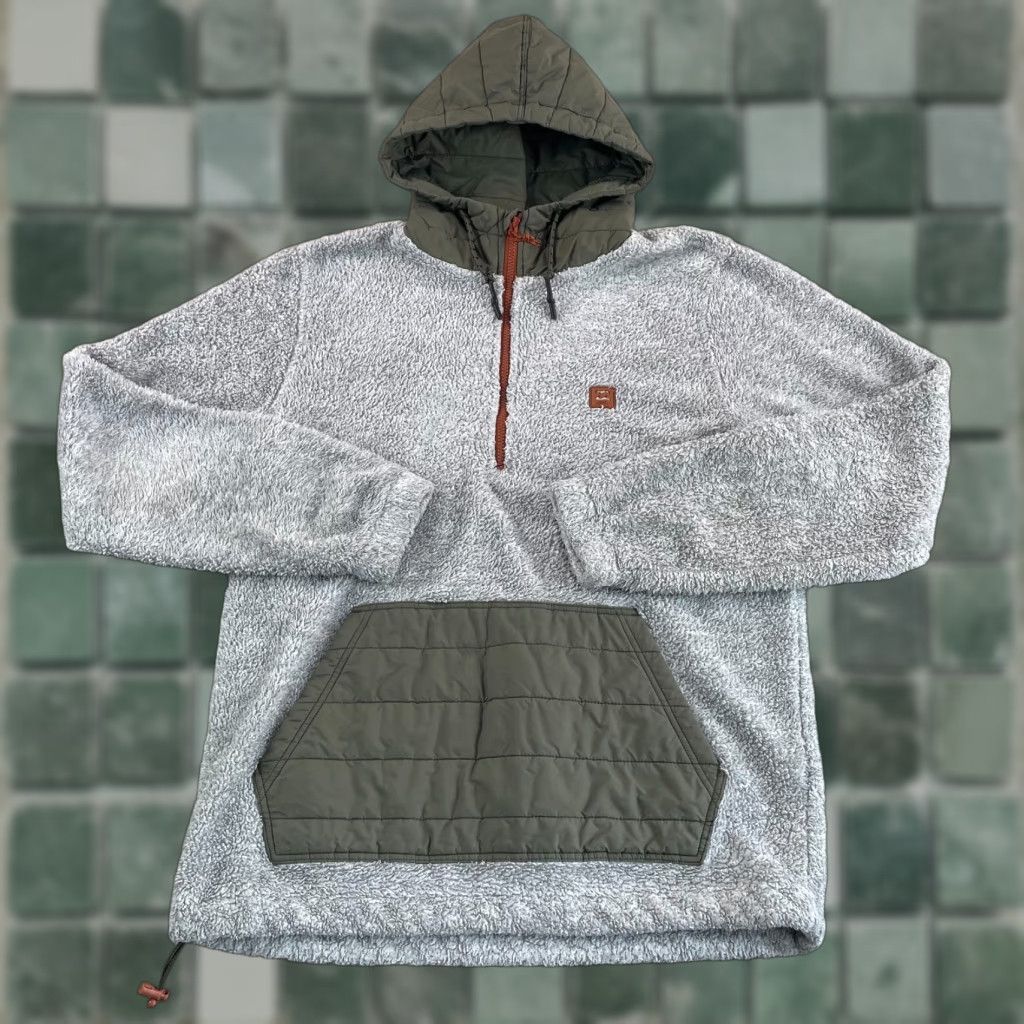 Billabong BILLABONG BADGER Half-Zip Hooded Sherpa Pullover Men Medium Grey Surf NWOT Hooded Pullover M Mens Size US M / EU 48-50 / 2 - 1 Thumbnail