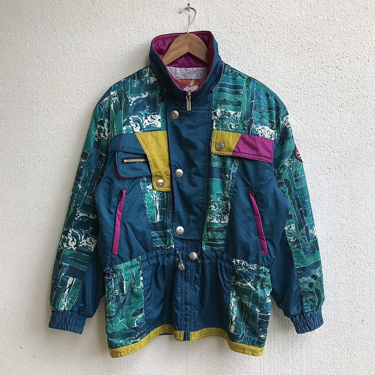 Japanese Brand Free Essel multicolor art skiwear jacket snowboard Size US M / EU 48-50 / 2 - 1 Thumbnail