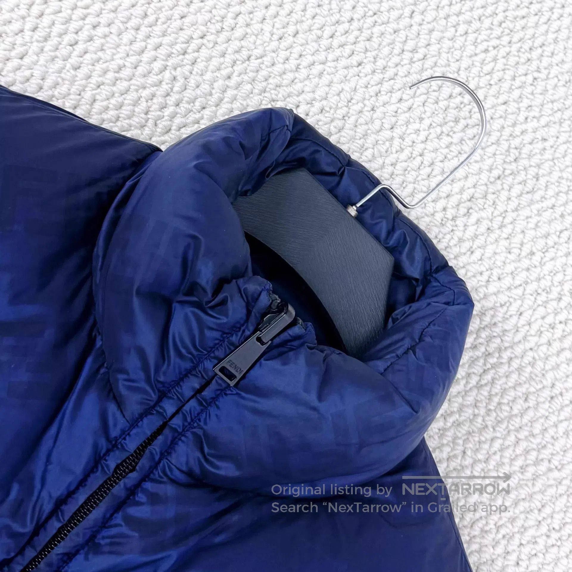 Fendi Blue Puffer Vest with Zip Closure. Size US S / EU 44-46 / 1 - 4 Thumbnail