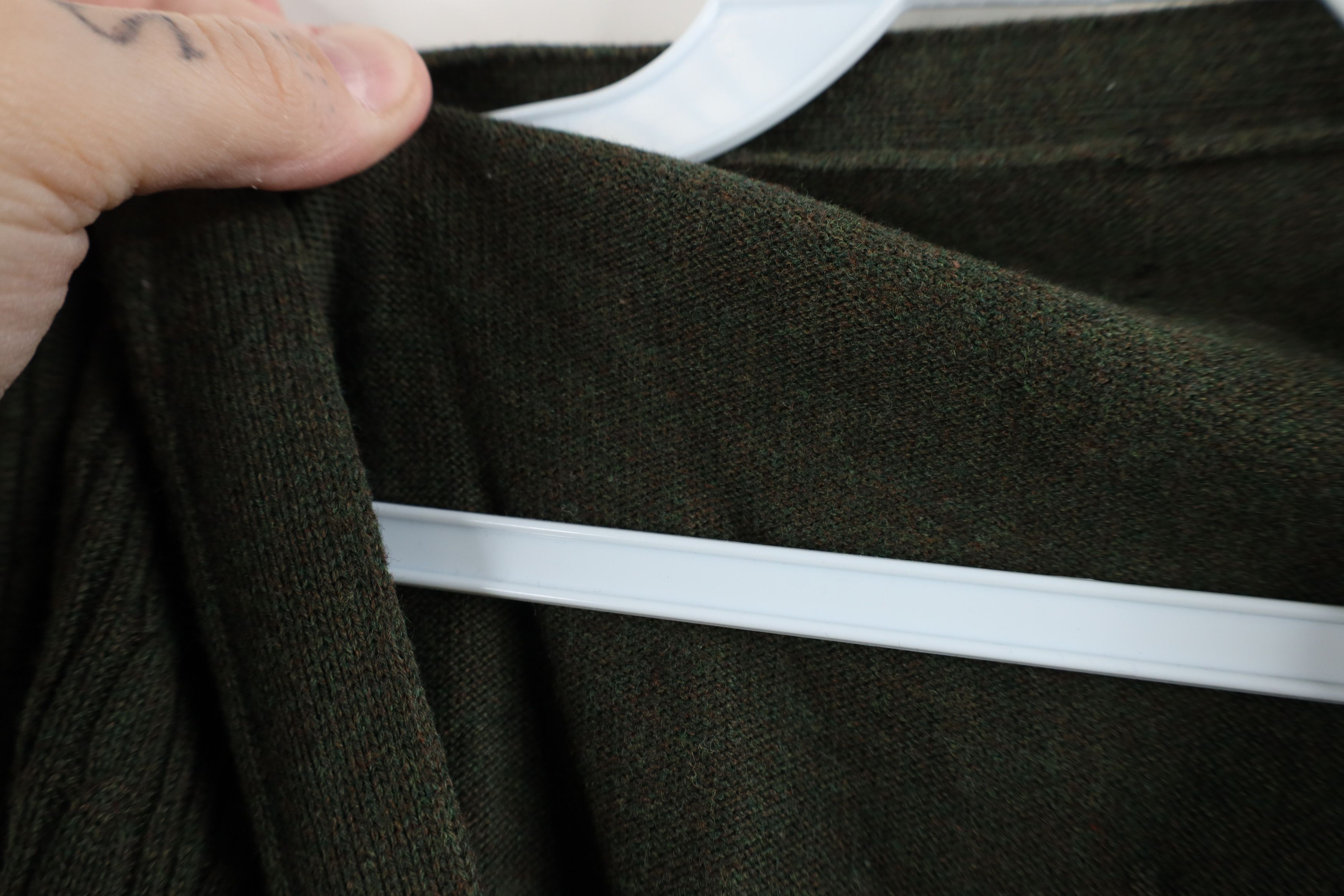 Vintage Vintage 90s Streetwear Blend Cable Knit Sweater Vest Green Size US XL / EU 56 / 4 - 6 Thumbnail