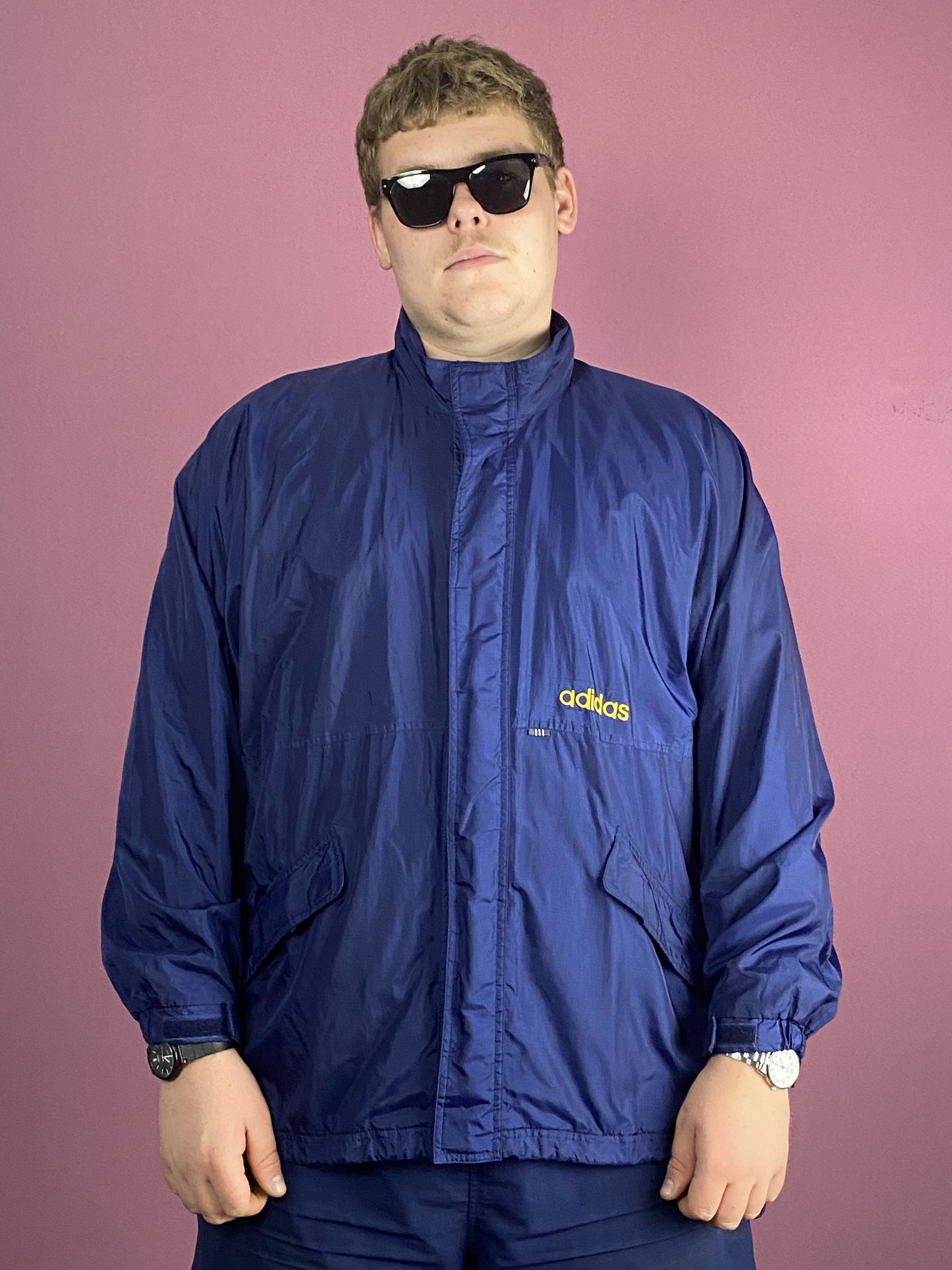Adidas × Vintage 90s Adidas Vintage Men's Windbreaker Jacket - L Size US L / EU 52-54 / 3 - 1 Thumbnail