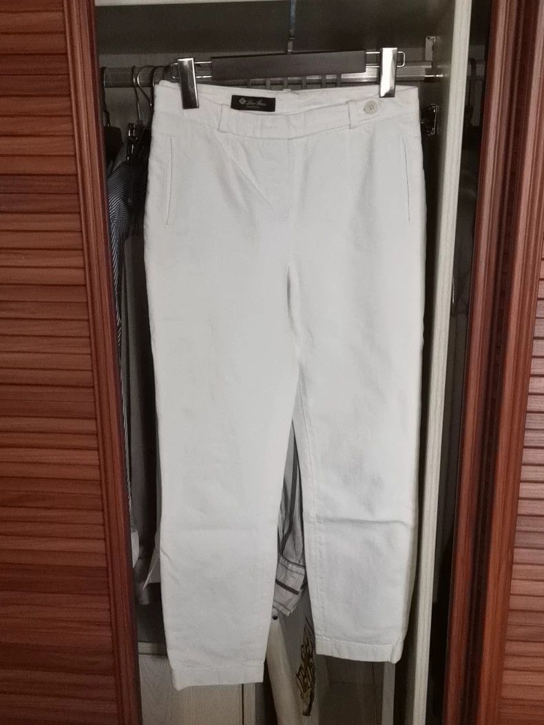 Loro Piana LORO PIANA White casual pants Size 26" / US 2 / IT 38 - 1 Thumbnail