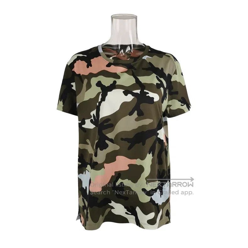 Valentino Valentino Cotton camouflage print crew neck T-shirt Size S / US 4 / IT 40 - 1 Thumbnail