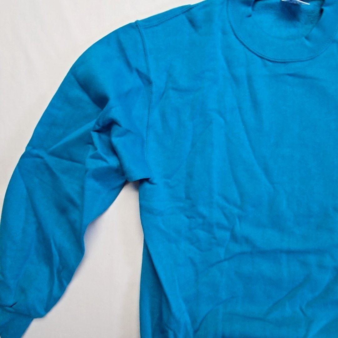 Jerzees Vintage Blank Sweatshirt Blue Plain Crewneck M Sweater 90s Size US M / EU 48-50 / 2 - 5 Thumbnail