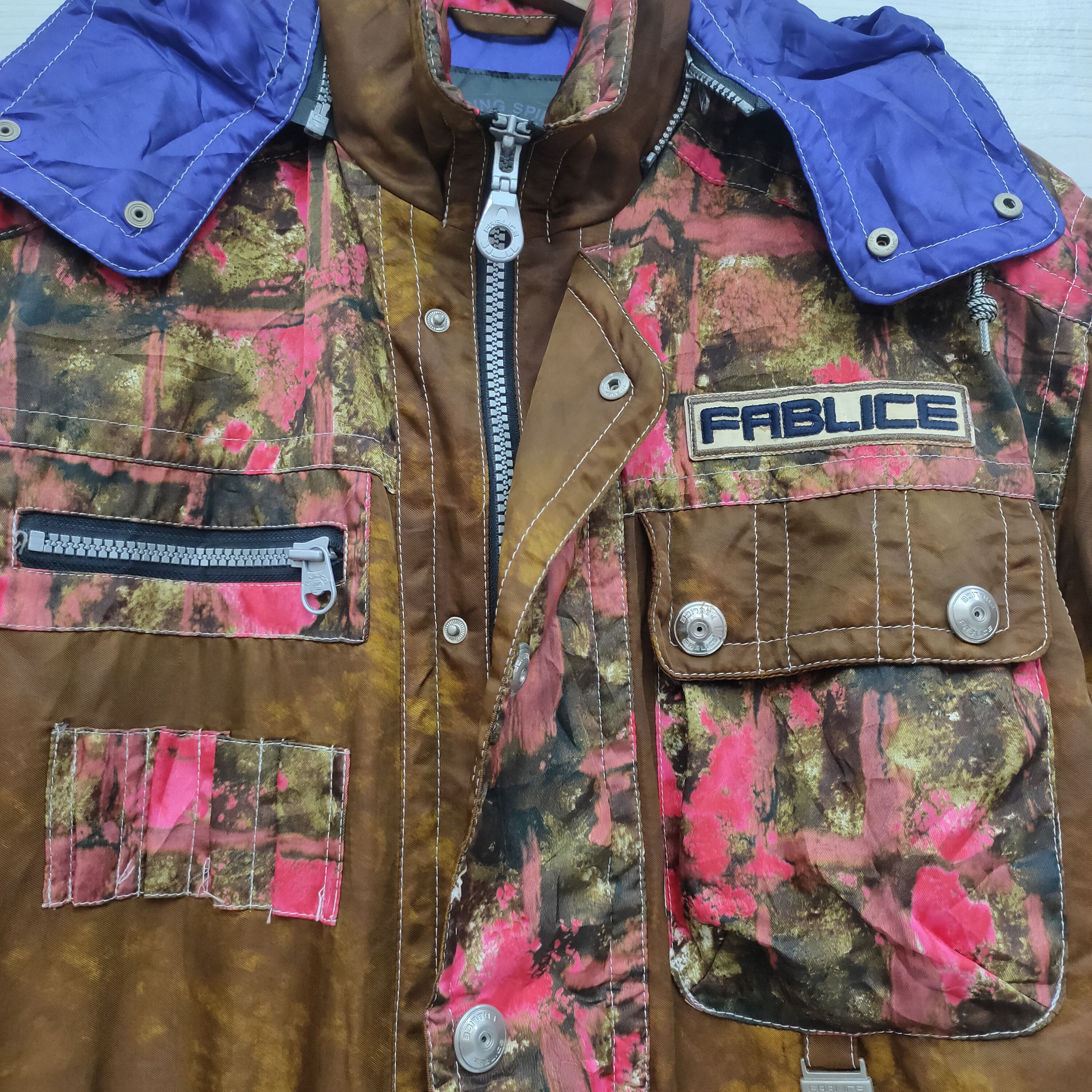 Sports Specialties × Vintage Vintage Fablice Racing Sports Jacket Floral Camouflage Size US M / EU 48-50 / 2 - 9 Thumbnail