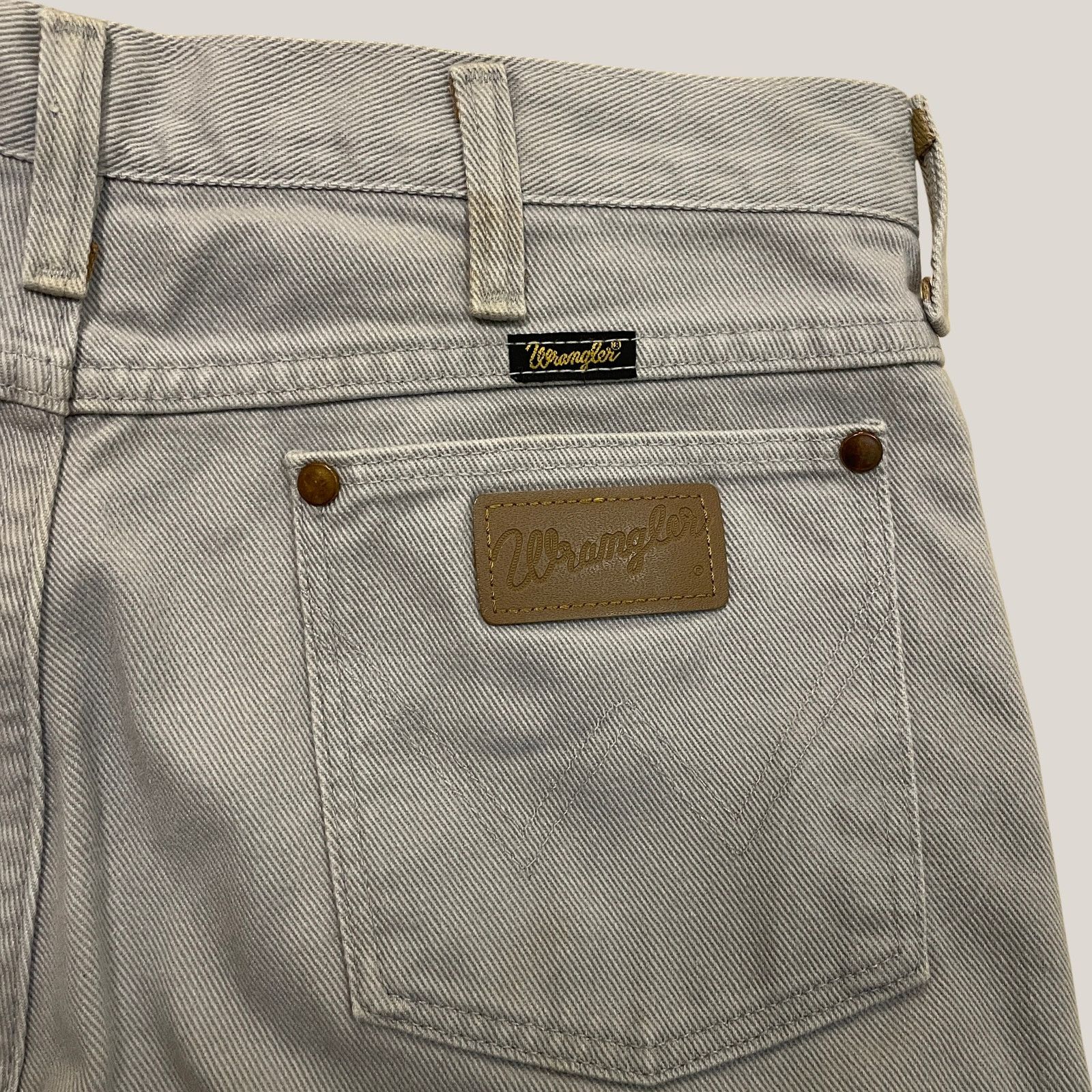 Wrangler Wrangler 33x30 USA Gray Twill Jean | Vintage Cowboy Y2K Rare Size US 33 - 3 Thumbnail