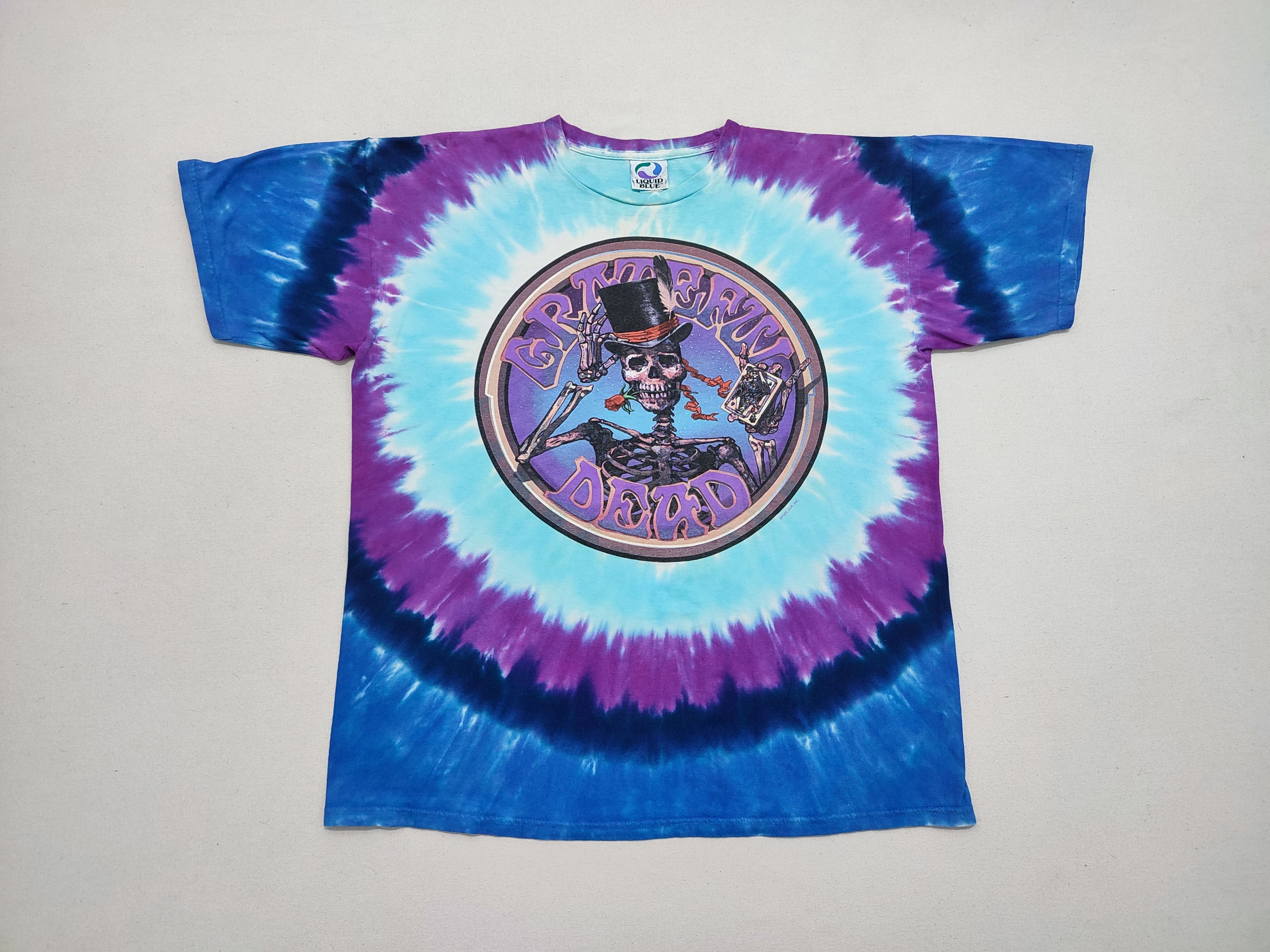 Grateful Dead × Liquid Blue True Vintage 1990s Grateful Dead Tie Dye Tee Size US L / EU 52-54 / 3 - 1 Thumbnail