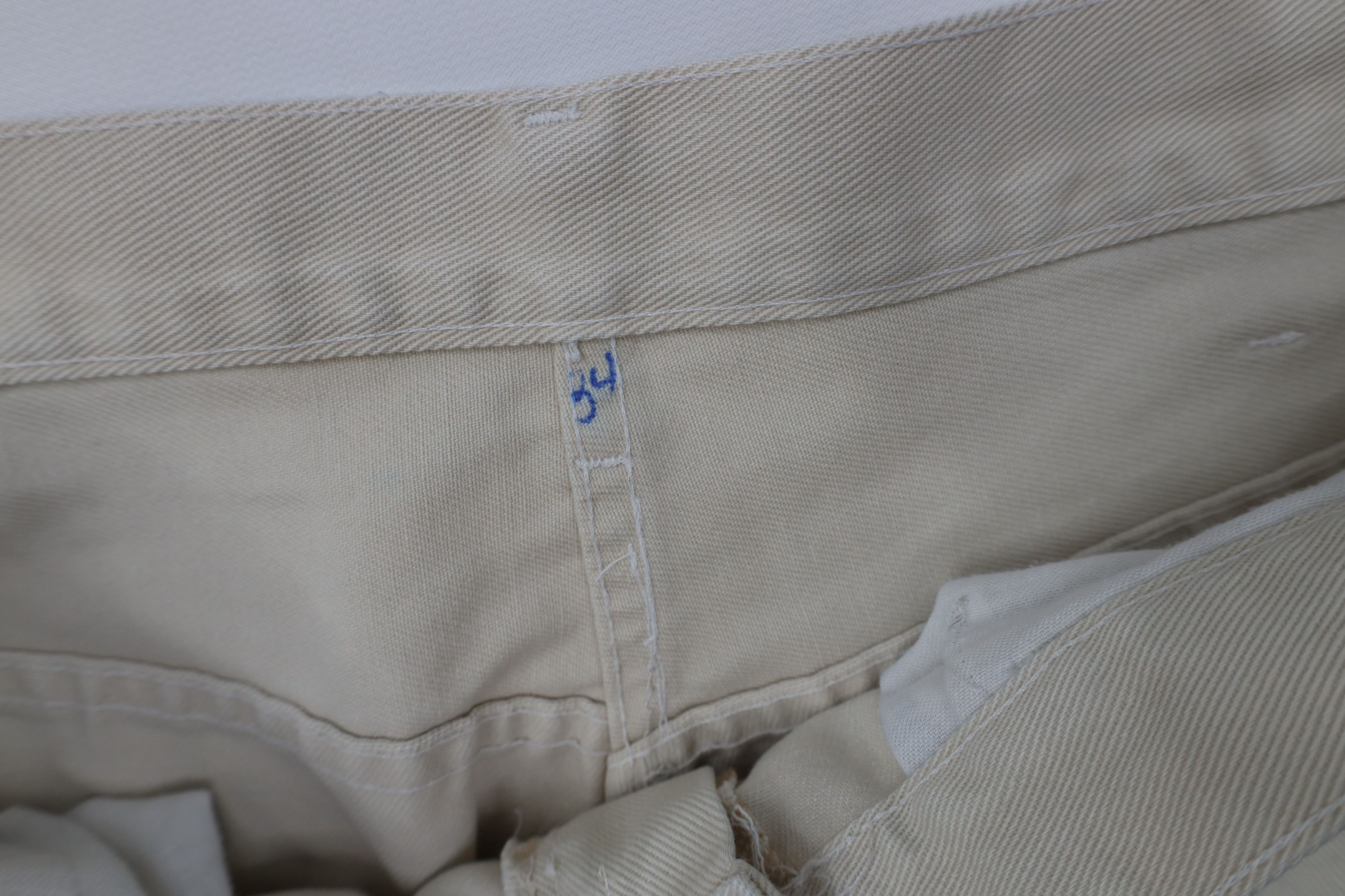 Vintage Vintage 70s Streetwear Twill Flared Wide Leg Jeans Beige USA Size US 32 / EU 48 - 8 Thumbnail