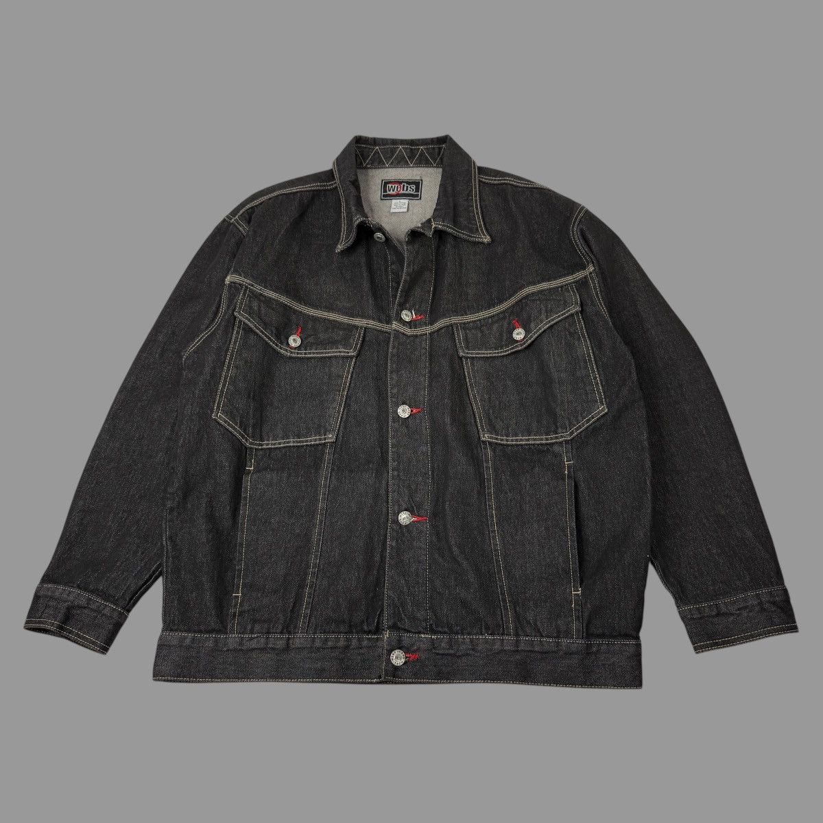 Vintage Vintage Y2K webs denim jacket Size US L / EU 52-54 / 3 - 1 Thumbnail