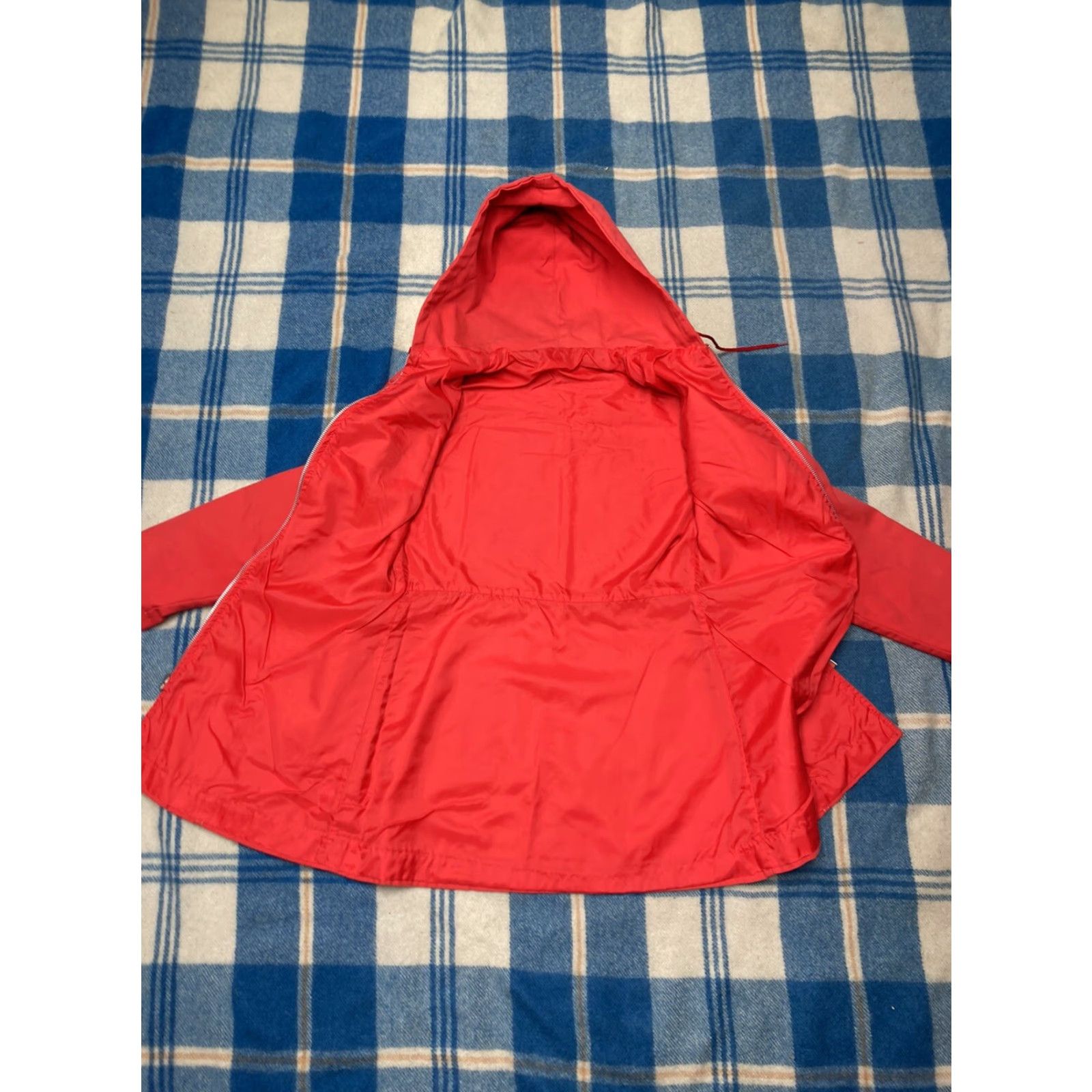 Vintage VINTAGE 60s Full Zip Hooded Red Jacket Small Women S Zipper Serval Loop Vintage 50s vtg Size S / US 4 / IT 40 - 6 Thumbnail