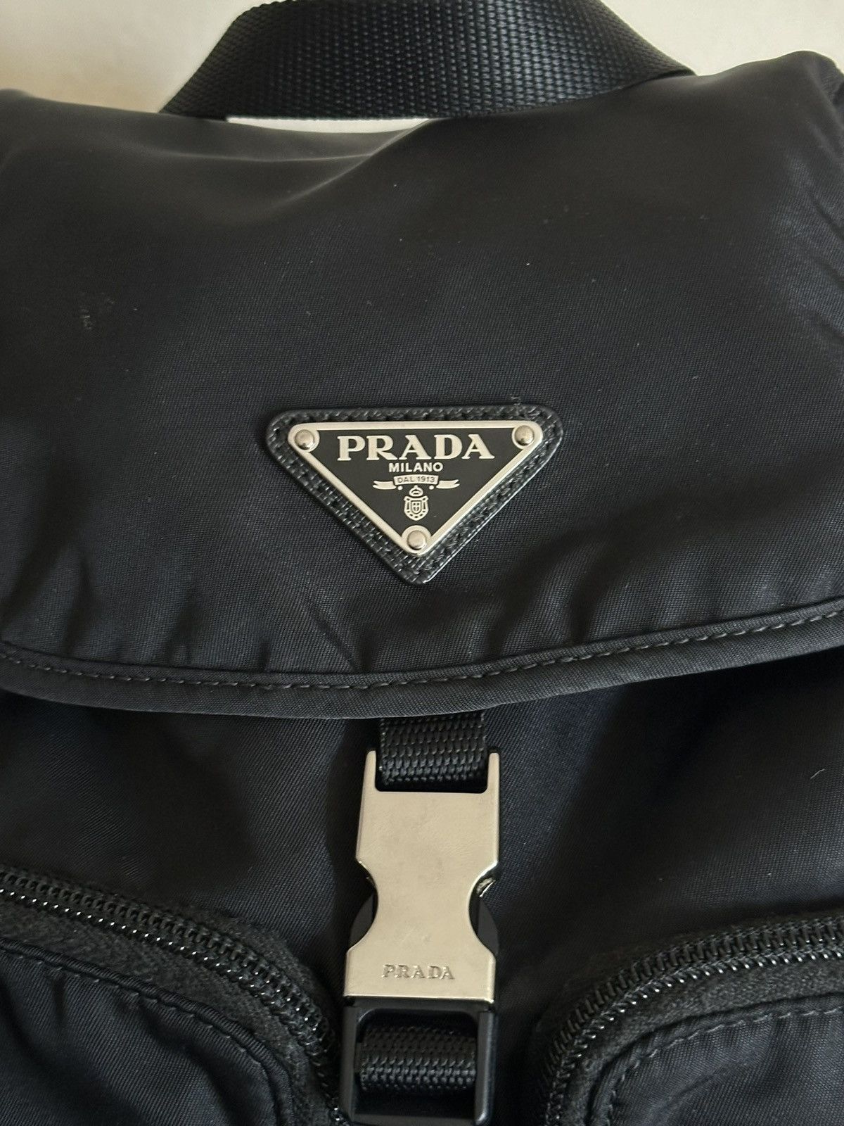 Prada Prada Re-Nylon Black Drawstring Medium Rucksack Backpack Size ONE SIZE - 3 Thumbnail