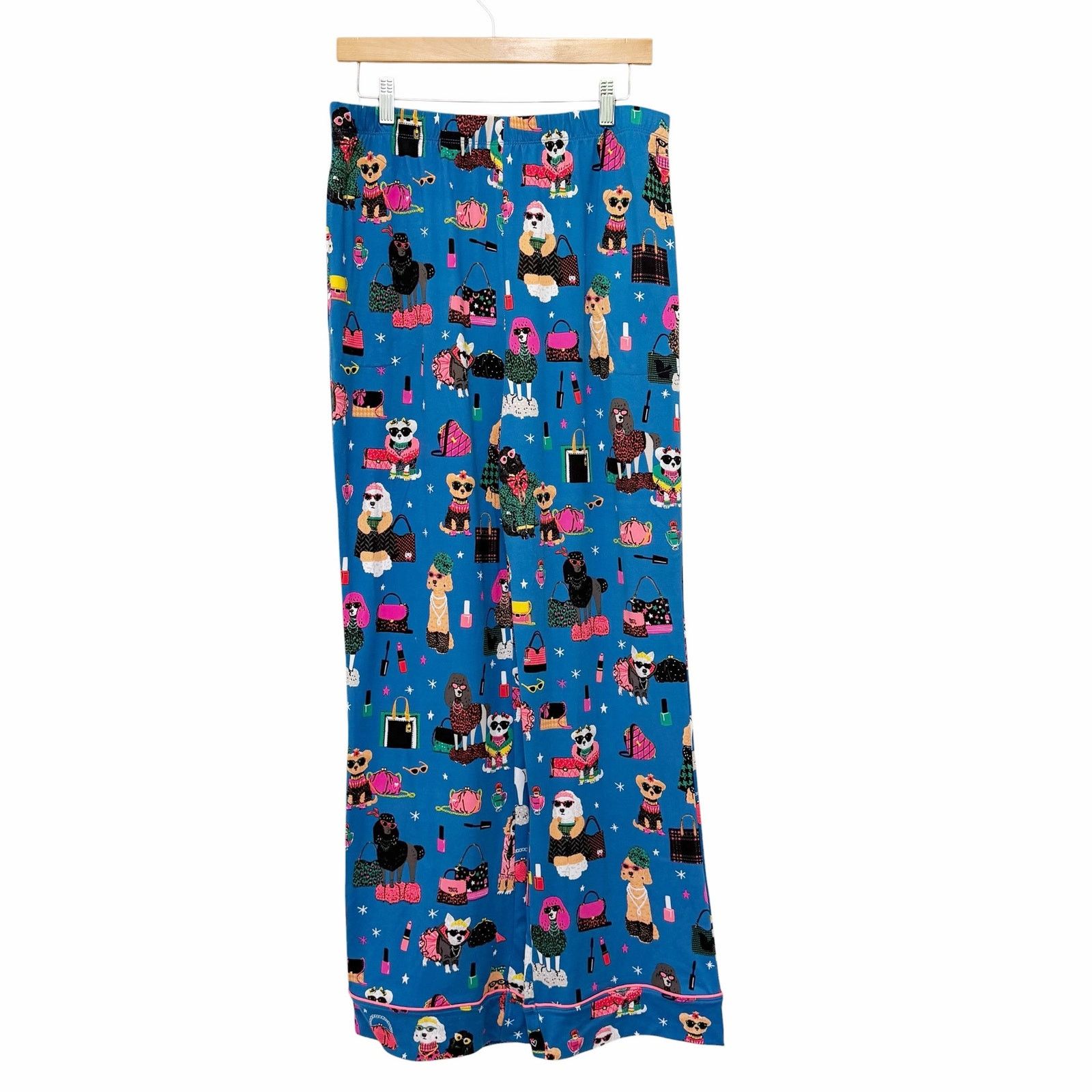 Other Beauty Sleep Social Fashion Dogs Blue Pajama Set Sz L Size ONE SIZE - 4 Thumbnail
