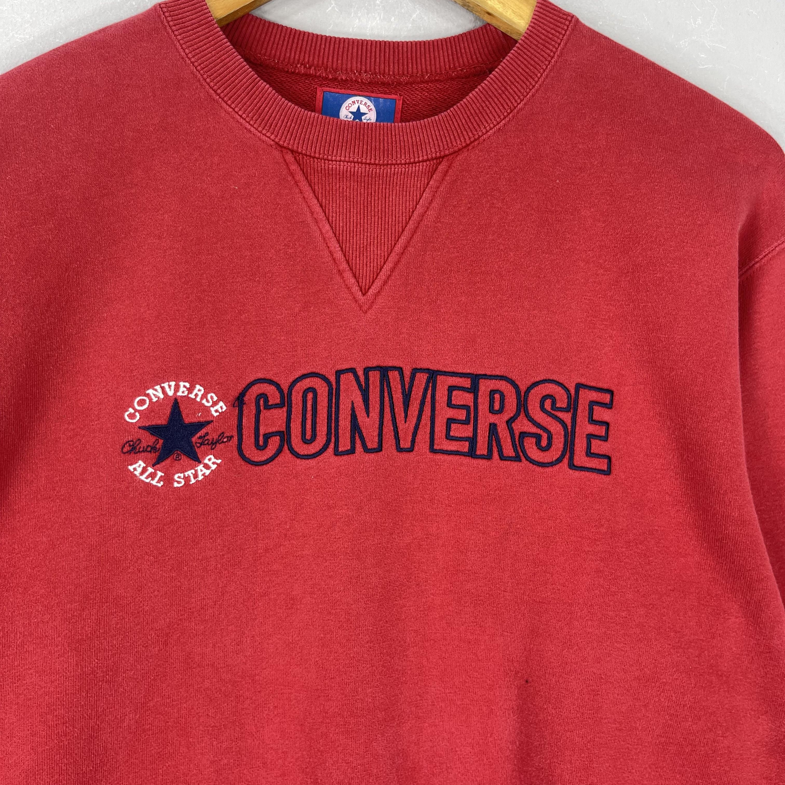 Converse Vintage Y2K CONVERSE Spellout Embroidery Sweatshirt Size US M / EU 48-50 / 2 - 2 Thumbnail