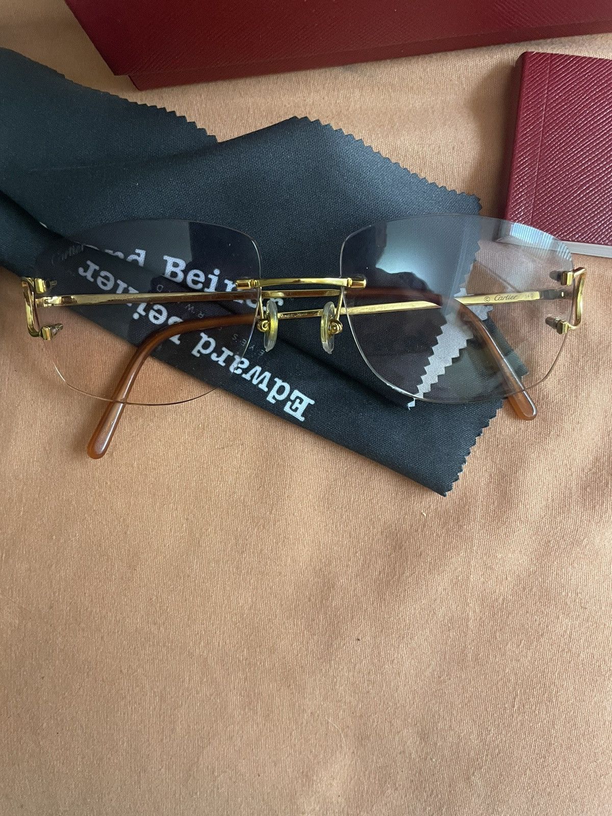 image of Cartier C Glasses in Gold, Men's