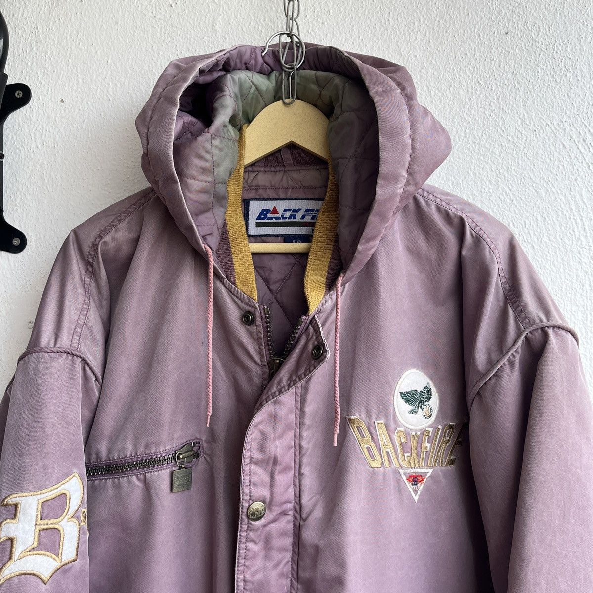 Vintage VINTAGE BACKFIRE MILLS AMERICAN LEAGUE BLUE BOWL JACKET Size US L / EU 52-54 / 3 - 21 Thumbnail