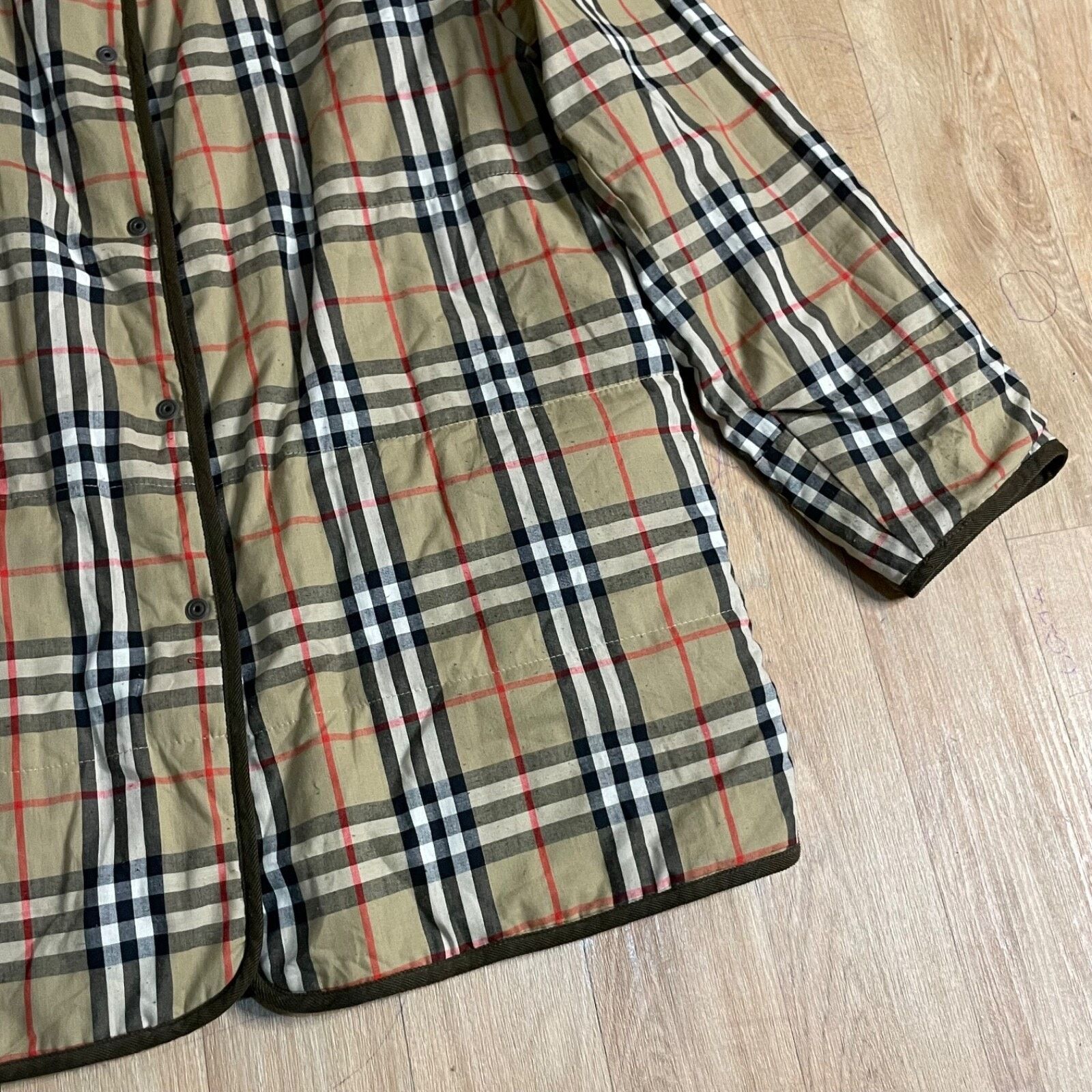 Burberry VINTAGE Burberry Quilted Jacket Nova check Diamond corduroy Size L / US 10 / IT 46 - 14 Thumbnail