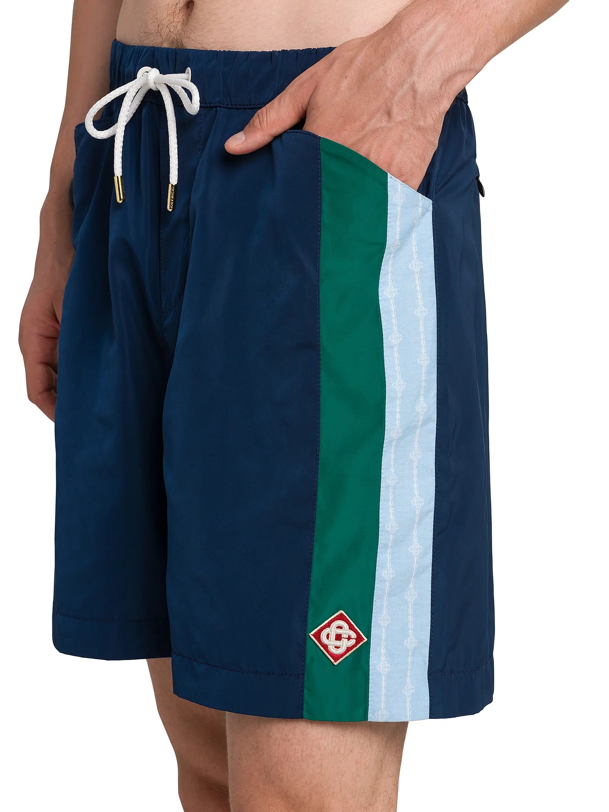 Casablanca os11x0725 Nylon Pleated Track Shorts in Multicolor Size US 30 / EU 46 - 5 Thumbnail