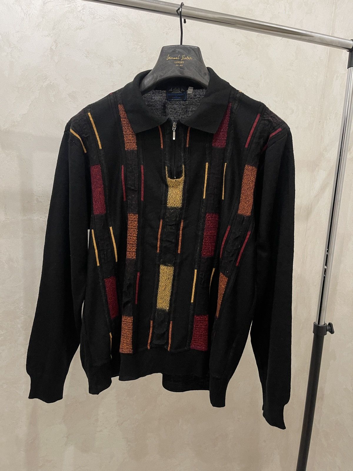 Other Vintage Montechiaro Sweater black 90s Knit wool Size US M / EU 48-50 / 2 - 2 Thumbnail