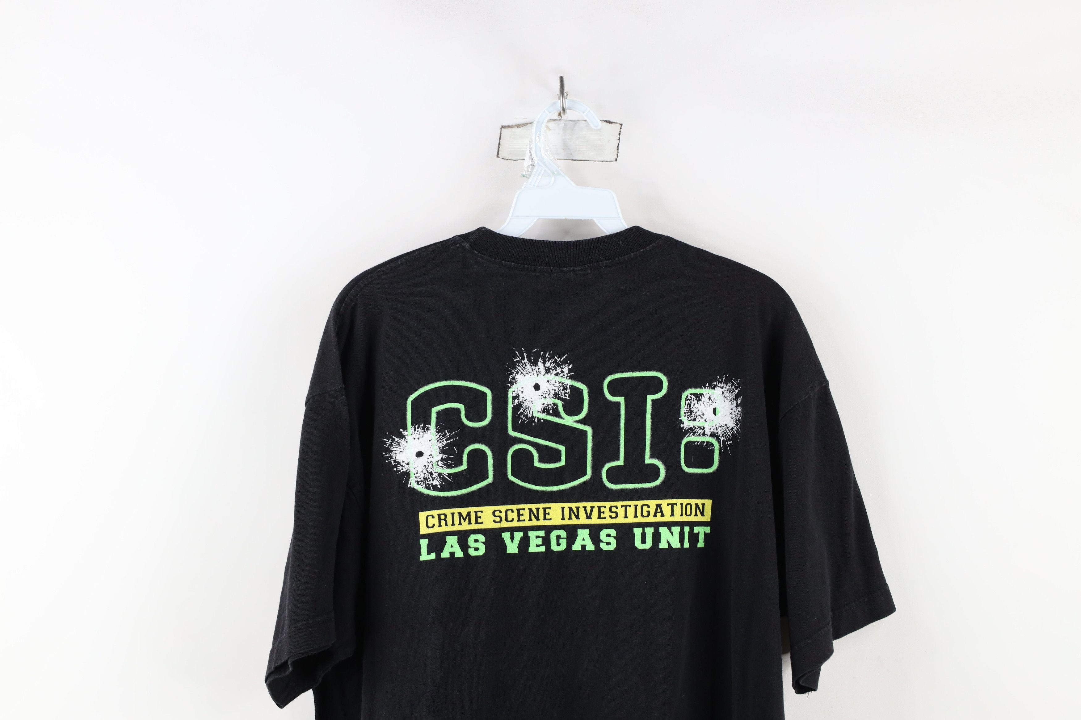 Vintage Vintage 90s Spell CSI Las Vegas Crime Scene T-Shirt Black Size US L / EU 52-54 / 3 - 12 Thumbnail