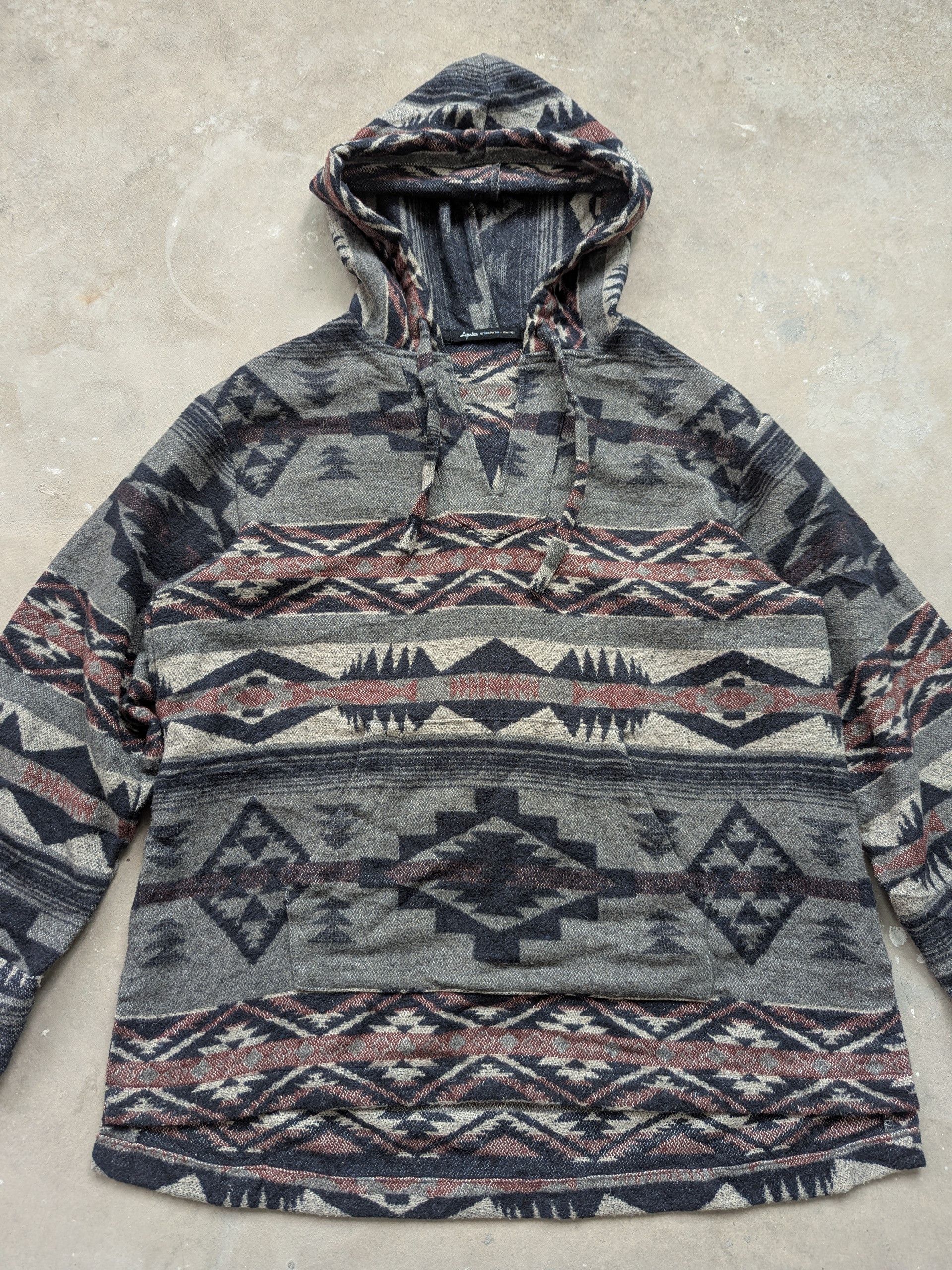 Japanese Brand × Vintage Vintage Wool Hoodie Navajo Native Pullover Sweater Size US M / EU 48-50 / 2 - 4 Thumbnail