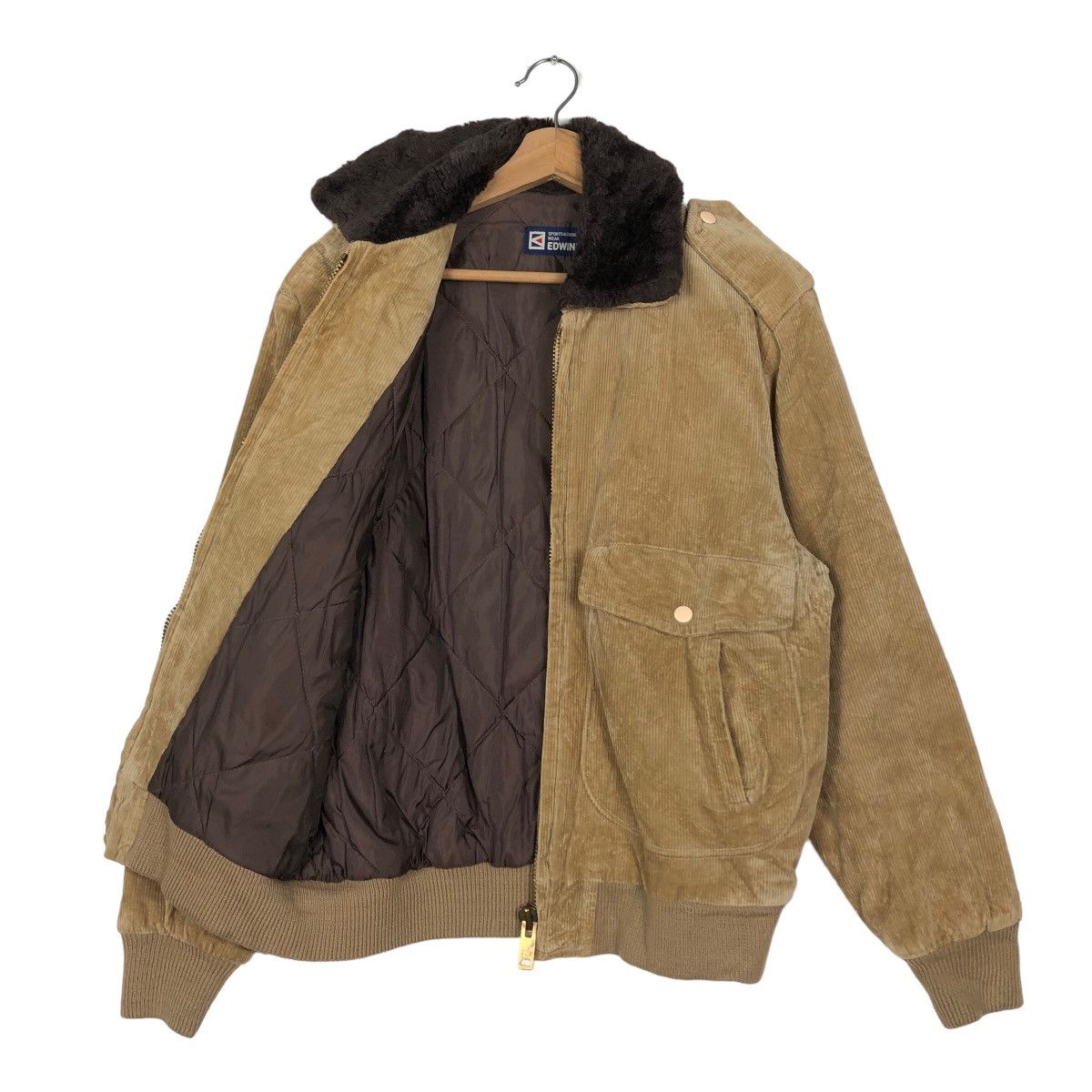 Japanese Brand 🔥90’s Biker Bomber Jacket Corduroy Edwin Japan Made Size US M / EU 48-50 / 2 - 8 Thumbnail