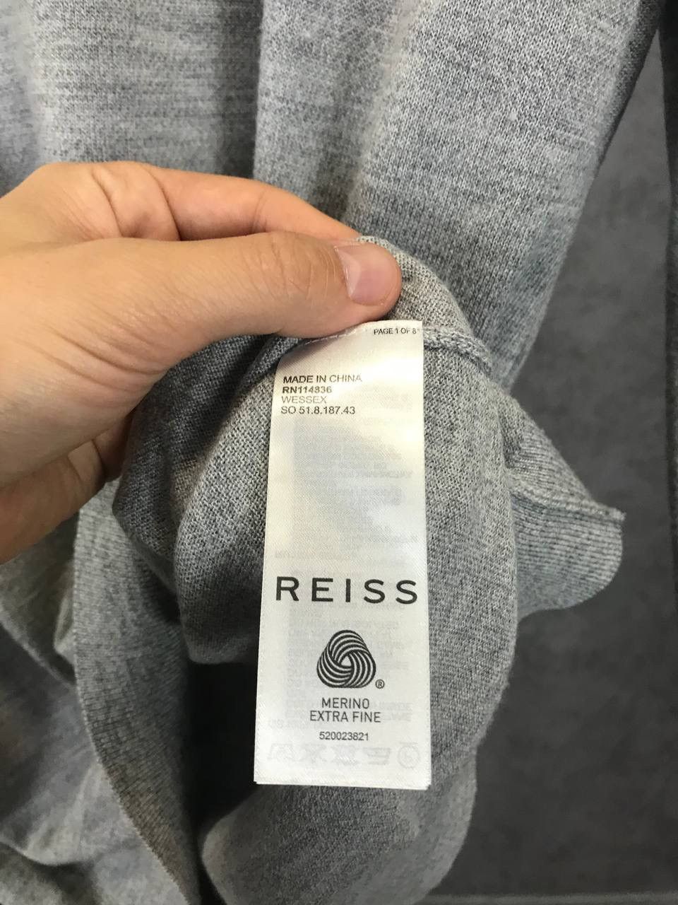 Reiss Reiss designer merino wool Size US XXL / EU 58 / 5 - 4 Thumbnail