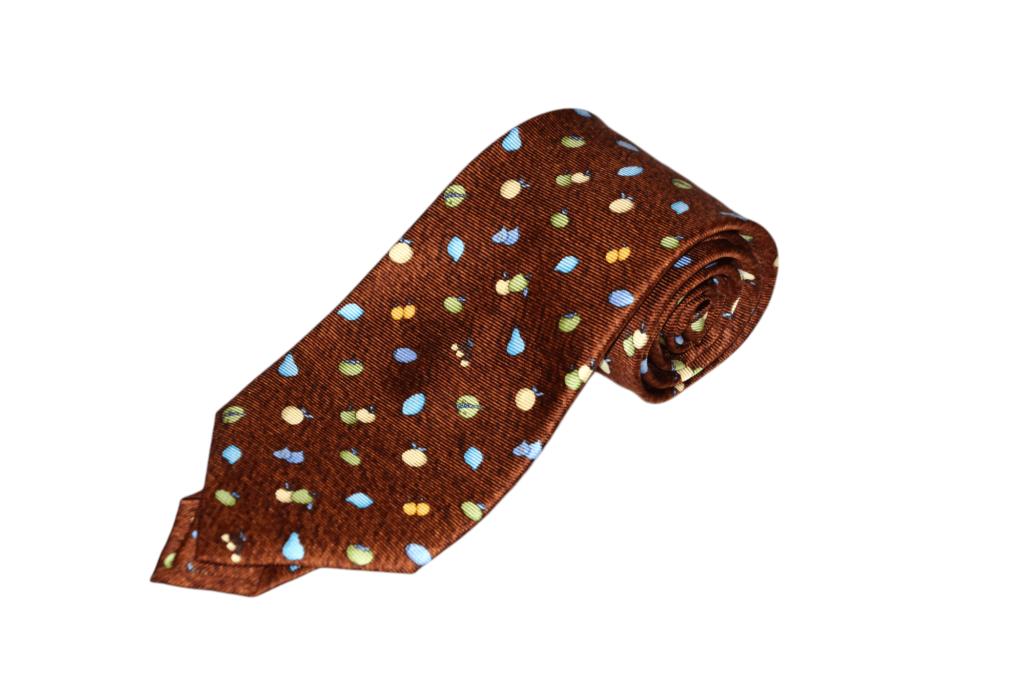 Bvlgari Bvlgari David Pizzigoni Hand Pattern Fruits Artwork Silk Tie Size ONE SIZE - 1 Thumbnail