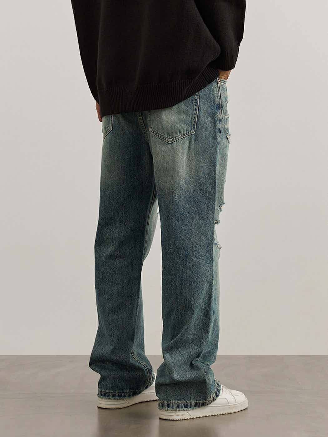 Jean × Vintage y2k skate hiphop faded damaged jeans Size US 34 / EU 50 - 3 Thumbnail