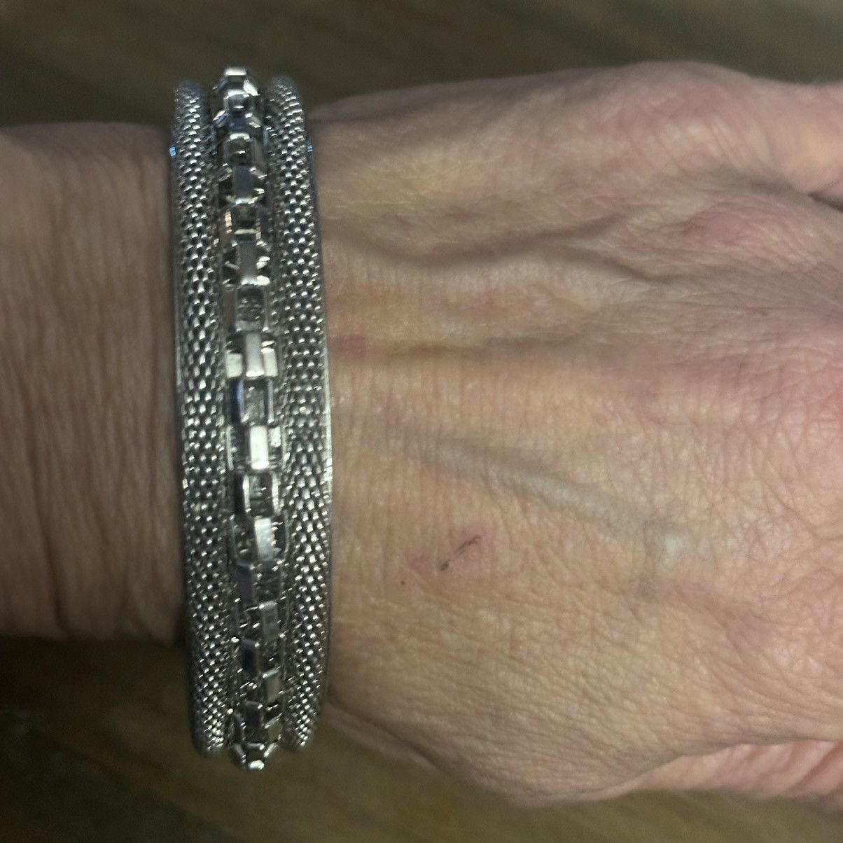 Other Silver tone mesh bangle bracelet Size ONE SIZE - 3 Thumbnail