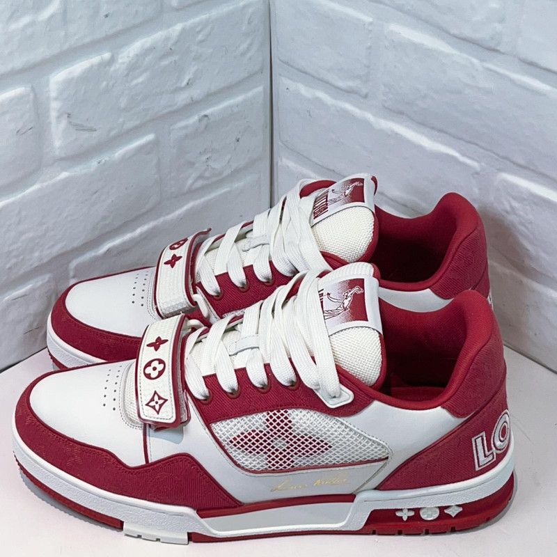 Louis Vuitton Casual Red and White Sneakers 0079