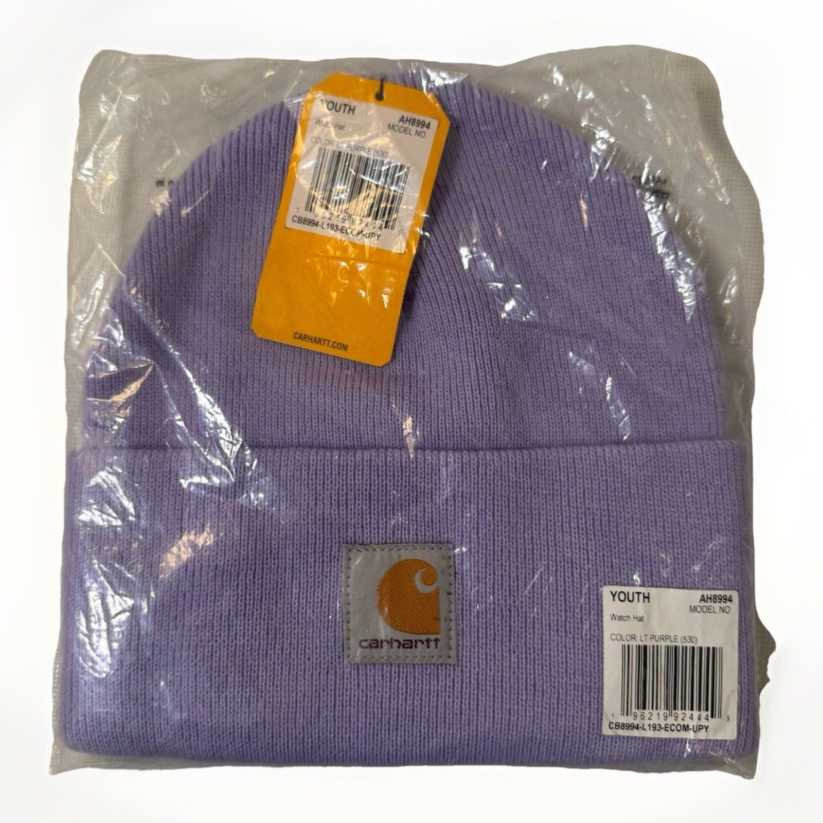 Carhartt Carhartt Youth Knit Cuffed Beanie Hat Light Purple Warm Size ONE SIZE - 1 Thumbnail