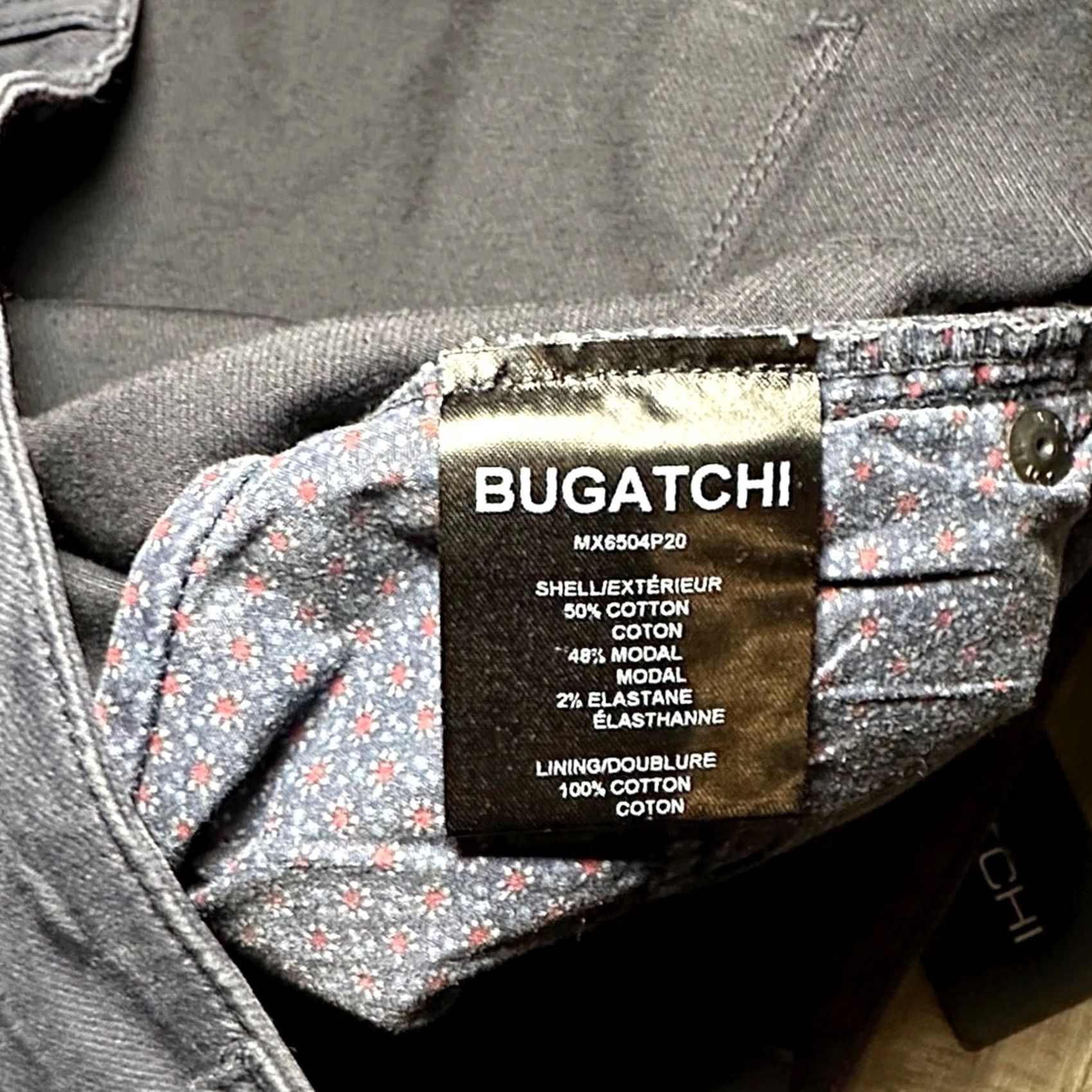 BUGATCHI Bugatchi Chino Pants Midnight Blue Bugatchi Loden Modal Blend 42x34 Mens Regular 42 Inseam 34 Size US 42 / EU 58 - 8 Thumbnail