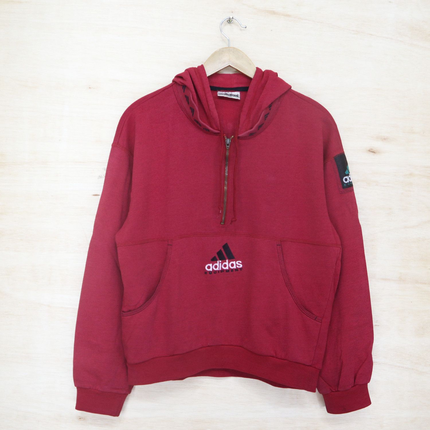 Adidas × Streetwear × Vintage 90s Adidas Half Zip Sweatshirt
