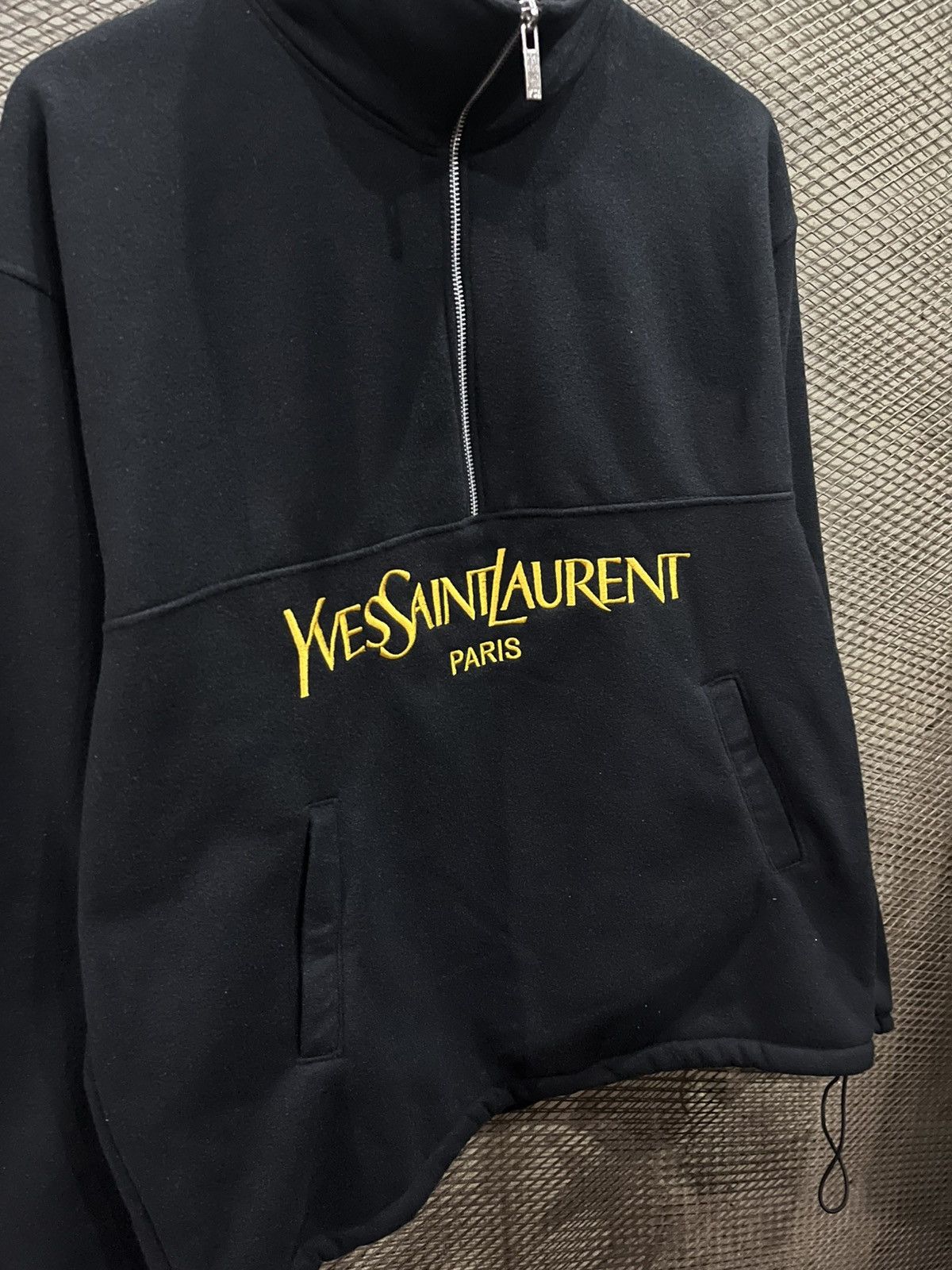 Yves Saint Laurent Yves Saint Laurent Fleece Jacket Ysl Half Zip Size US L / EU 52-54 / 3 - 2 Thumbnail