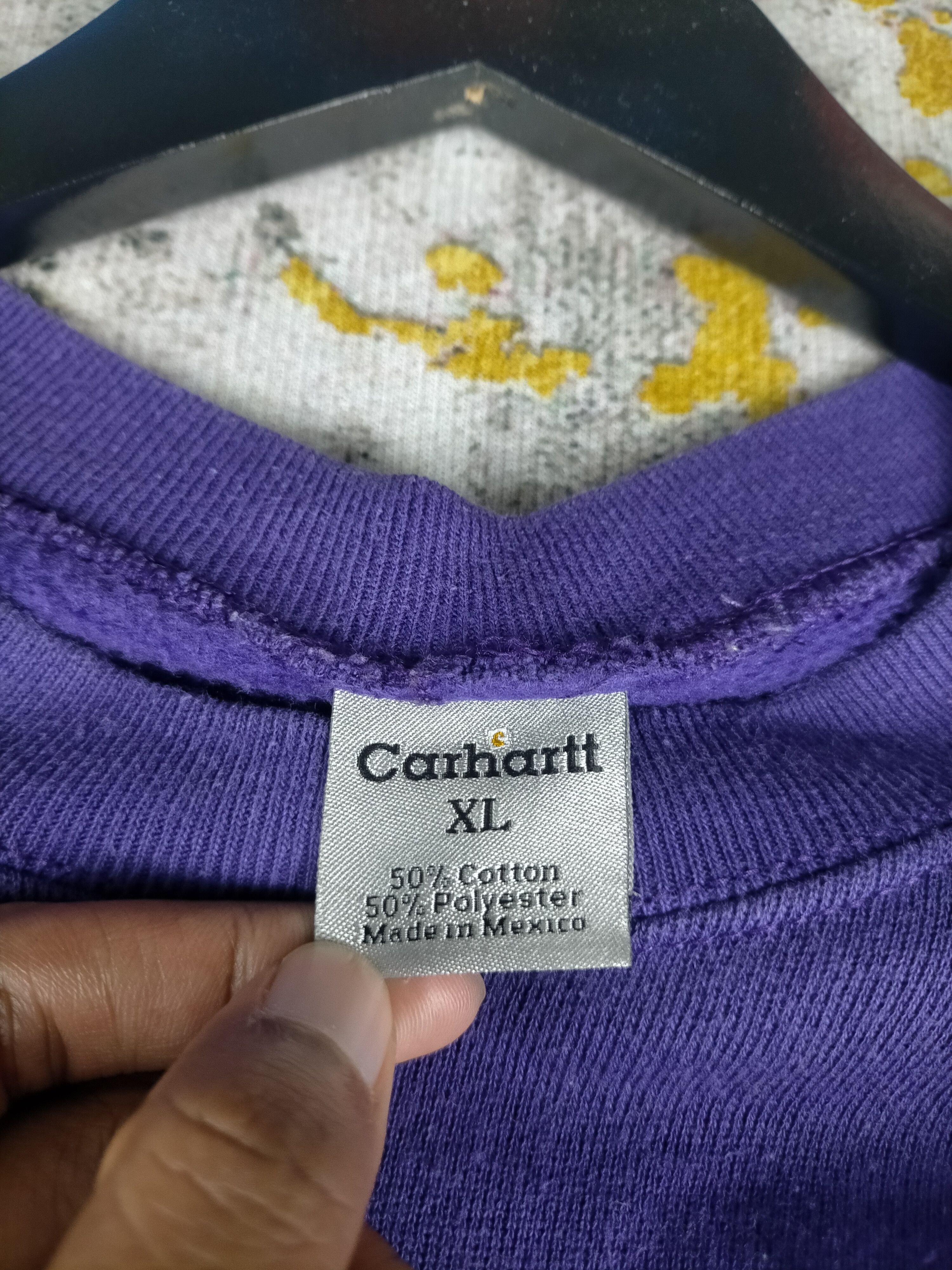 Carhartt 🔥90s Vintage Carhartt Spell out Sweatshirt Size US XL / EU 56 / 4 - 4 Thumbnail