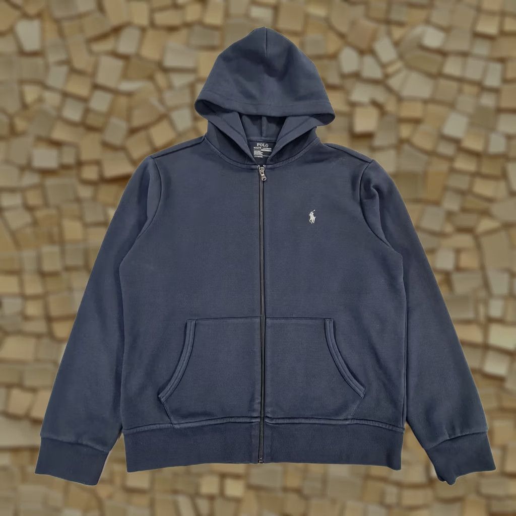 Polo Ralph Lauren Polo Ralph Lauren Mens Hoodie Navy Blue Large Tech Double Knit Performance Full Zip Hoodie Size US L / EU 52-54 / 3 - 1 Thumbnail