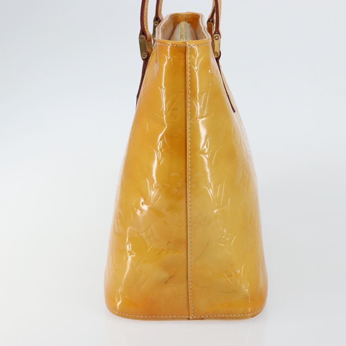 Louis Vuitton LOUIS VUITTON Monogram Vernis Houston Hand Bag Beige M91004 Size ONE SIZE - 4 Thumbnail