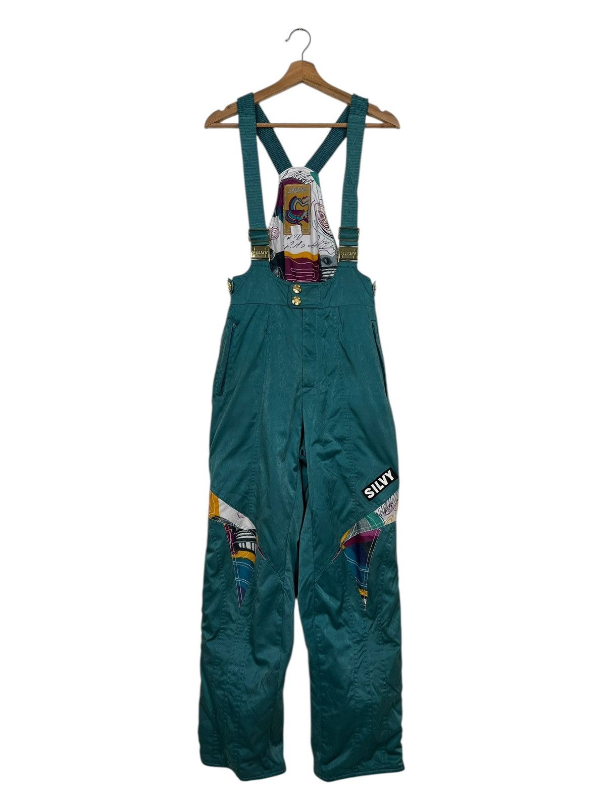 Designer Vintage 90s Silvy Ski Pants Overalls Size M Size US 30 / EU 46 - 1 Thumbnail