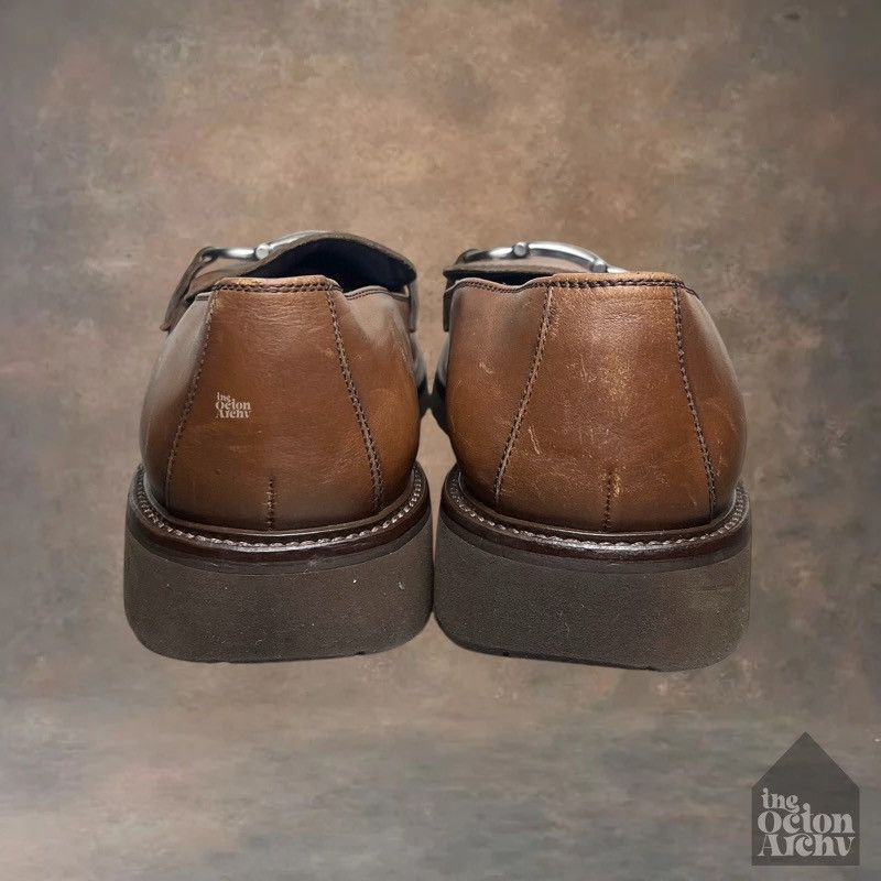 Salvatore Ferragamo Salvatore Ferragamo Gancini Plaque Loafers 'Brown' 10132 Size US 9 / EU 42 - 4 Thumbnail