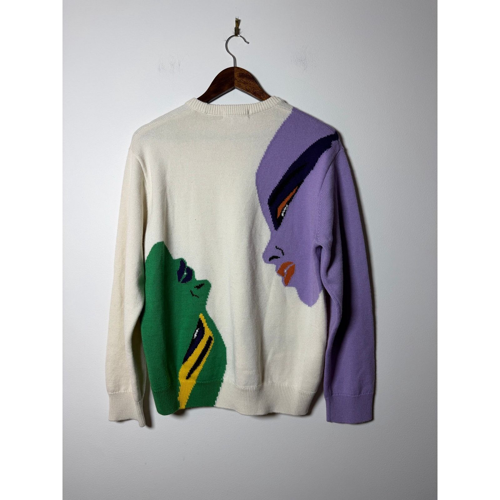 Supreme Supreme faces sweater cream FW21 Size US M / EU 48-50 / 2 - 2 Thumbnail