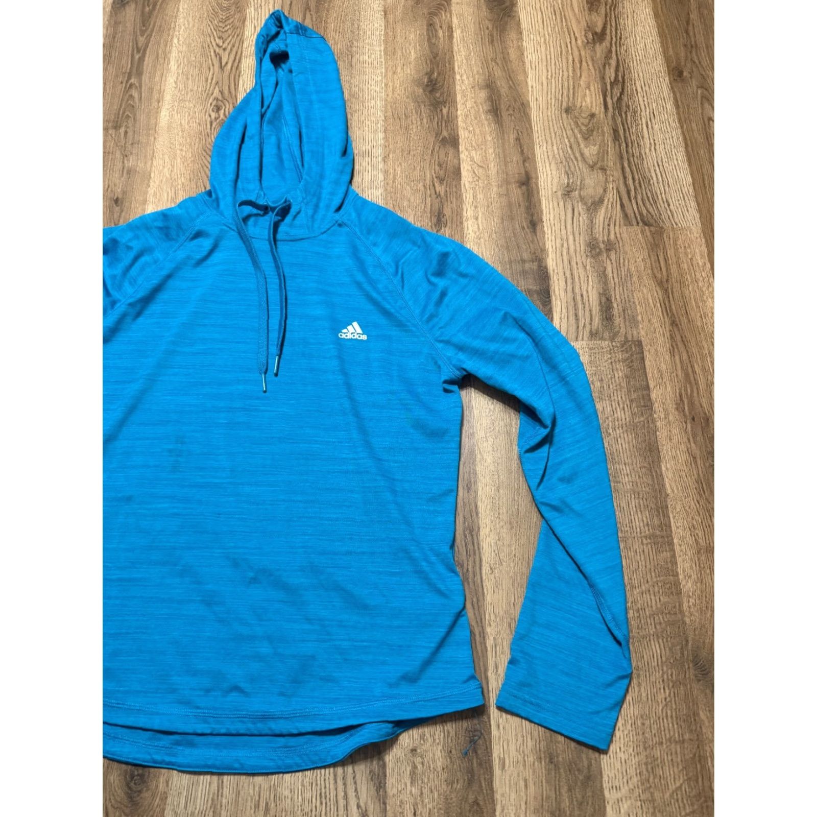 Adidas Adidas Hoodie Womens Large Blue Long Sleeve Pullover Climalite Size L / US 10 / IT 46 - 4 Thumbnail