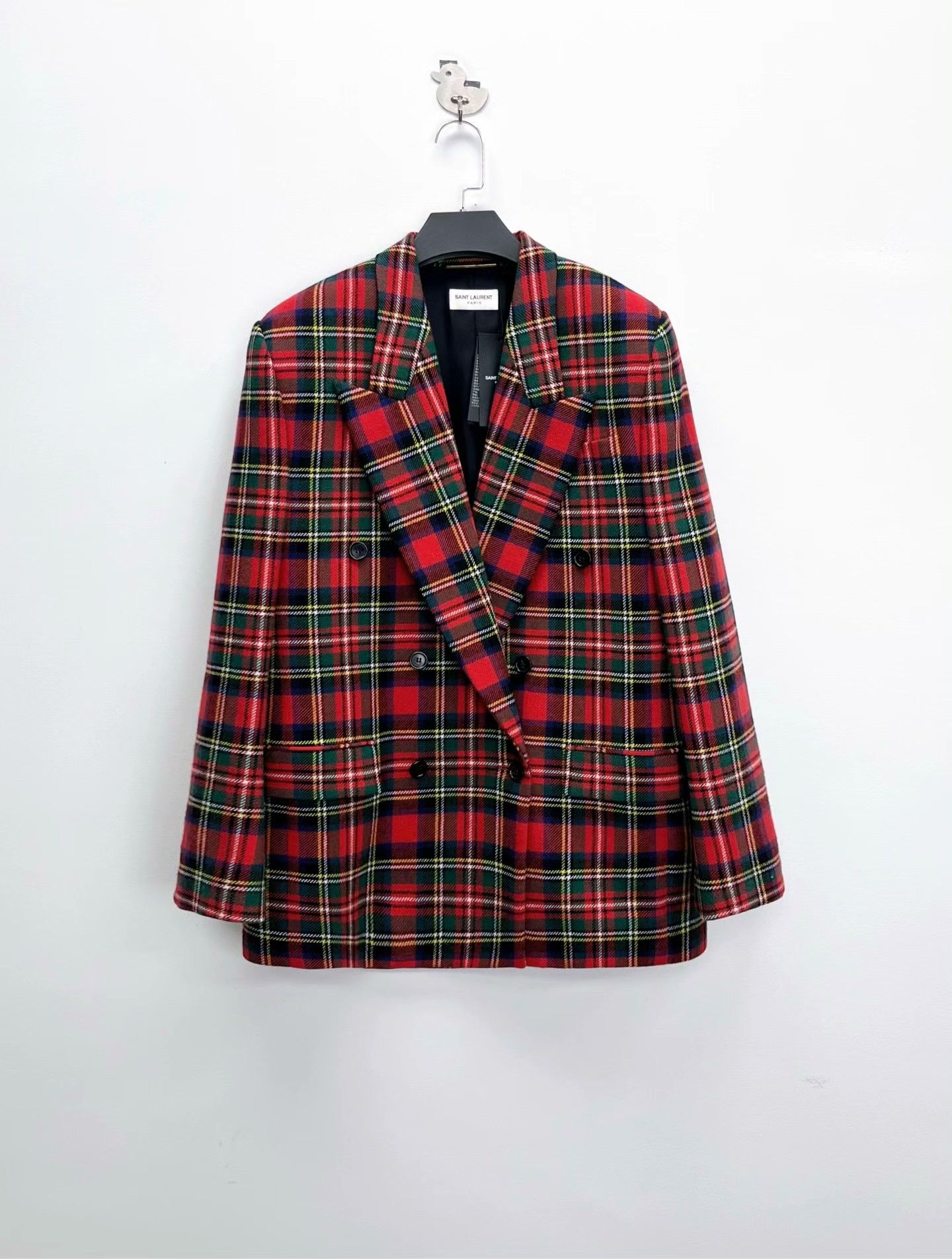 Saint Laurent Paris Saint Laurent FW23 Plaid Double-Breasted Blazer Size US M / EU 48-50 / 2 - 1 Thumbnail