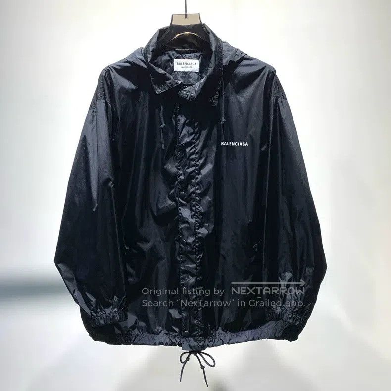 Balenciaga Balenciaga Black Printed Logo Zip-Up Jacket Size XS / US 0-2 / IT 36-38 - 1 Thumbnail