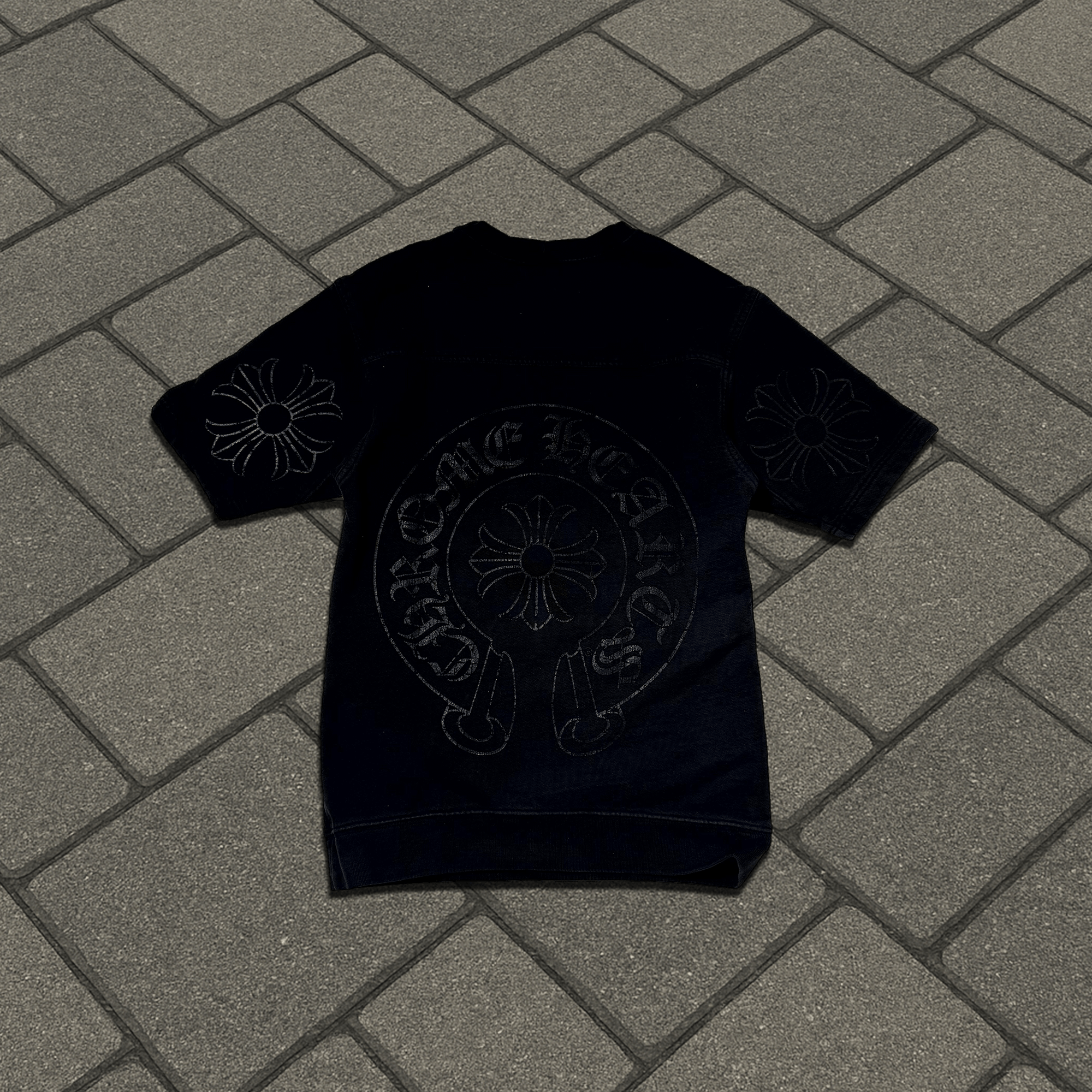 Chrome Hearts Chrome Hearts Black Raglan Horseshoe Tee Size US S / EU 44-46 / 1 - 1 Thumbnail