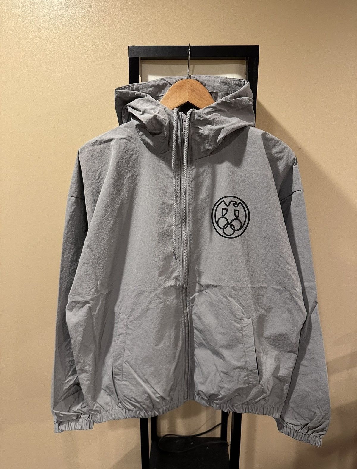 Yeezy Yeezy WB-01 04 Logo Gray Windbreaker Nylon Zip Jacket Size US M / EU 48-50 / 2 - 1 Thumbnail