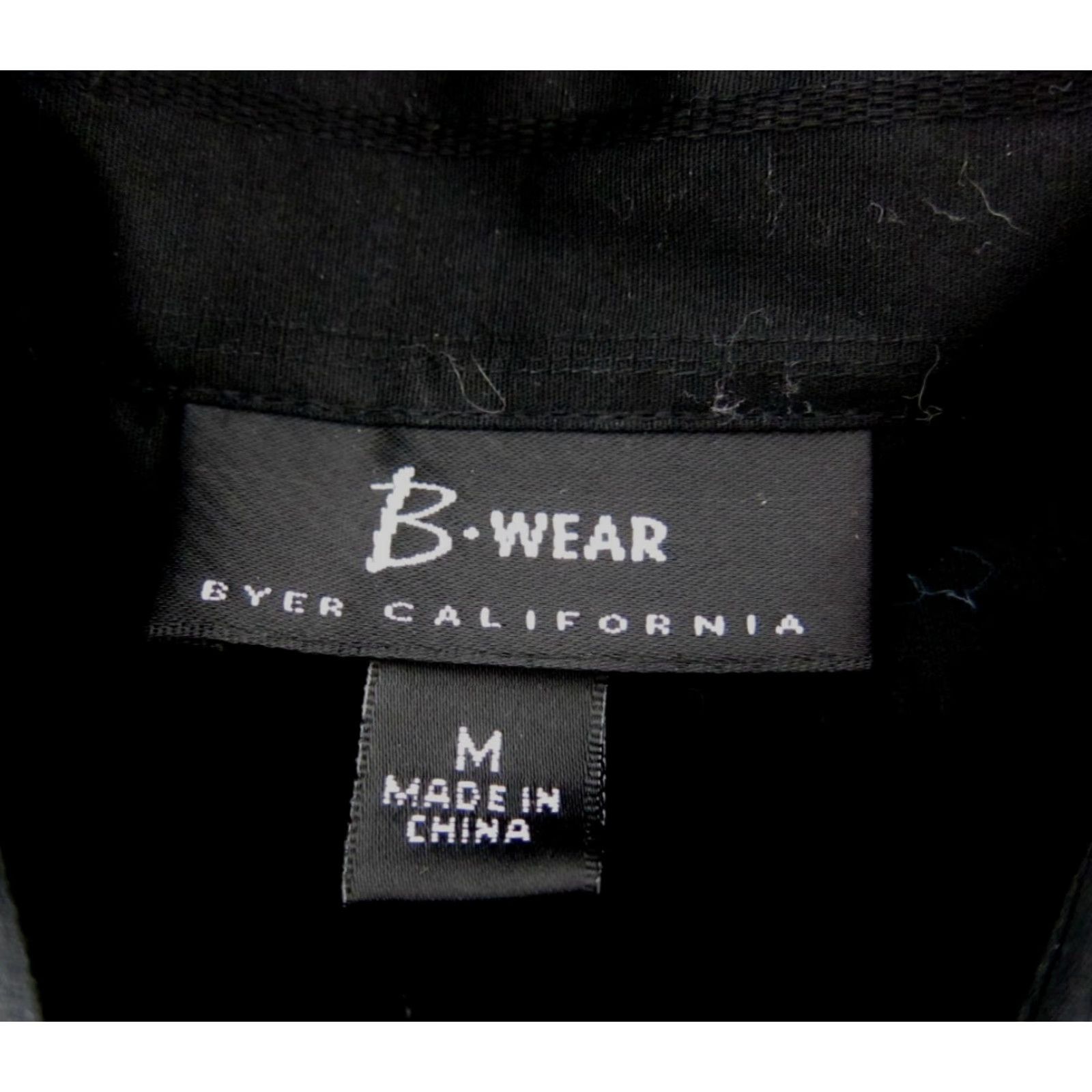 Vintage NWT B. Wear Stretch Black Collared Cap Sleeve Button Down Belted Dress Medium Shirt Dress Womens Size M / US 6-8 / IT 42-44 - 4 Thumbnail
